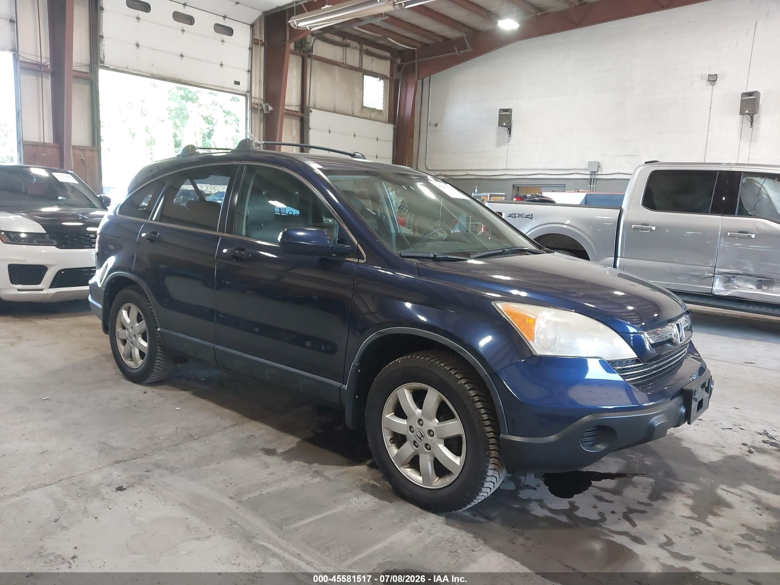 2009 Honda Cr-v Ex-l Dark Blue vin: JHLRE48749C008375