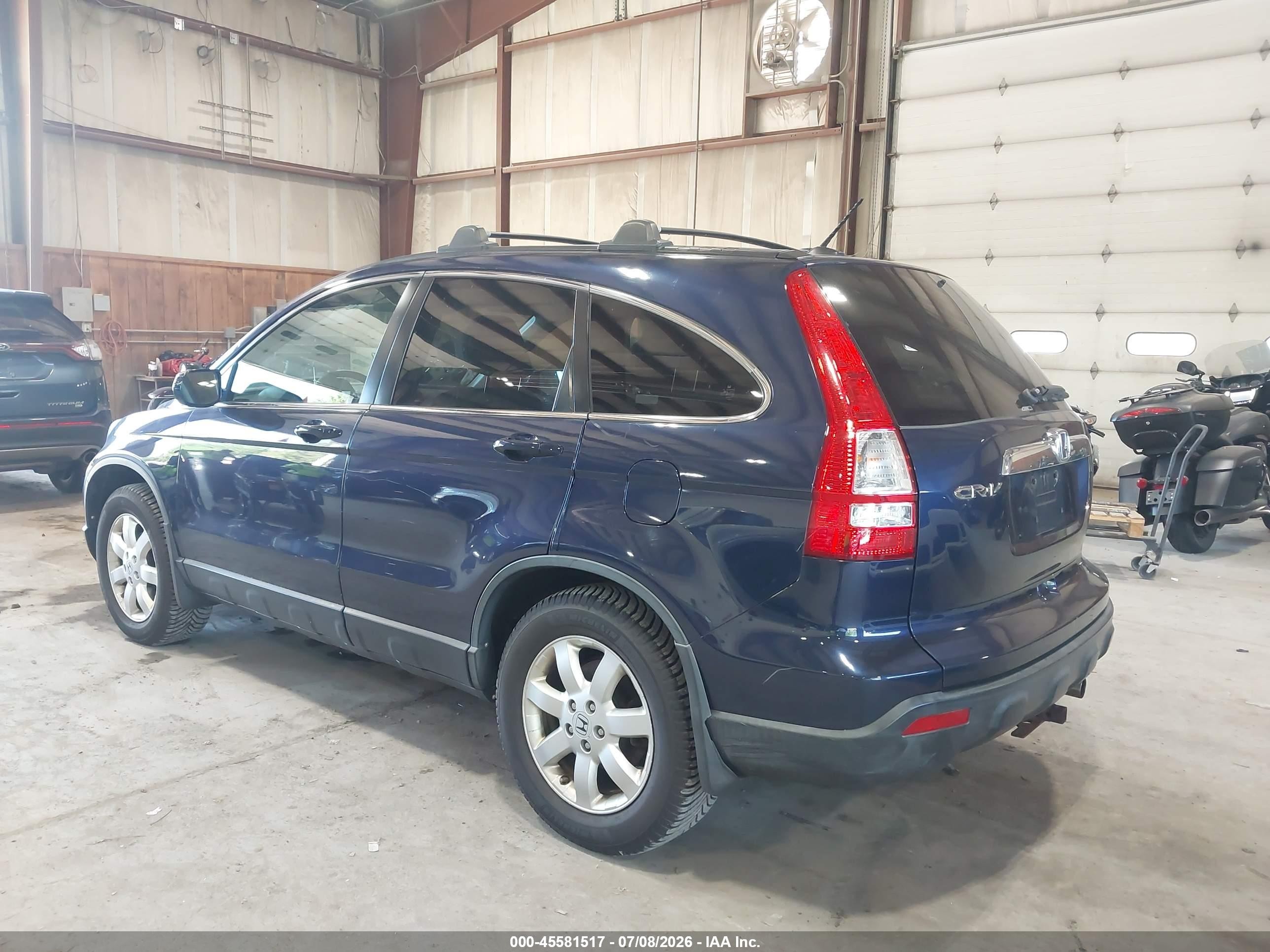 2009 Honda Cr-v Ex-l Dark Blue vin: JHLRE48749C008375