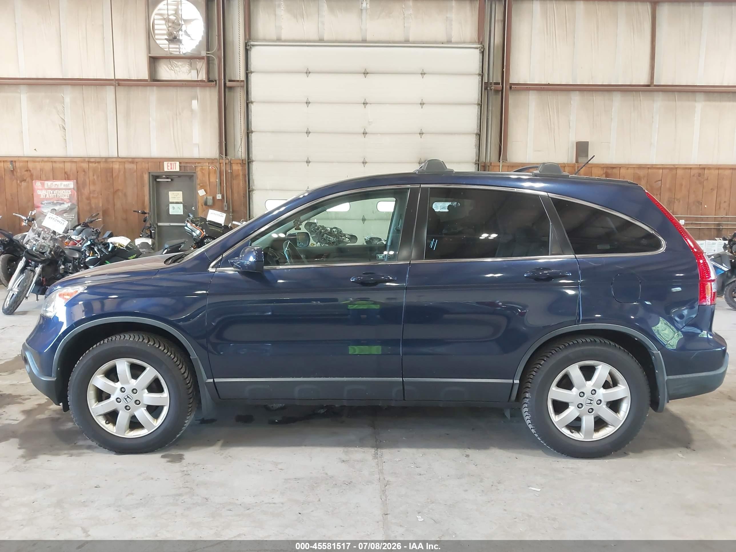 2009 Honda Cr-v Ex-l Dark Blue vin: JHLRE48749C008375
