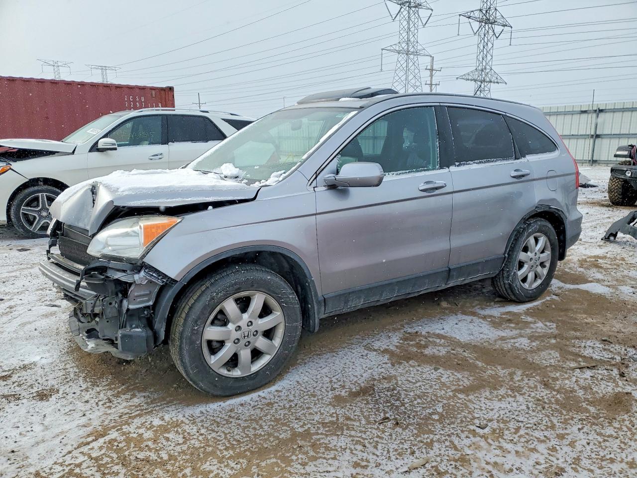 2007 Honda Cr-v Exl Silver vin: JHLRE48757C008060