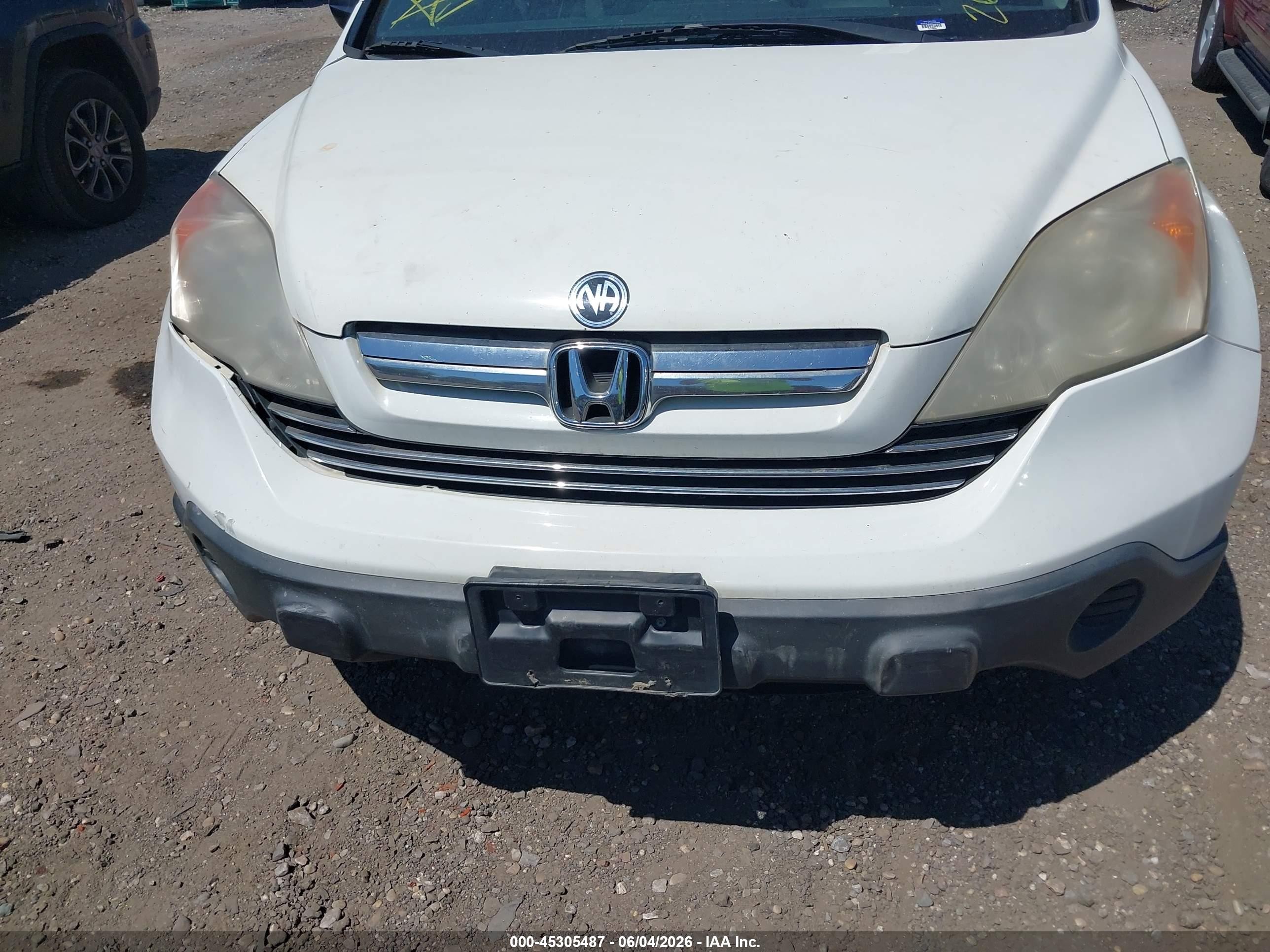 2007 Honda Cr-v Ex-l White vin: JHLRE48757C018328