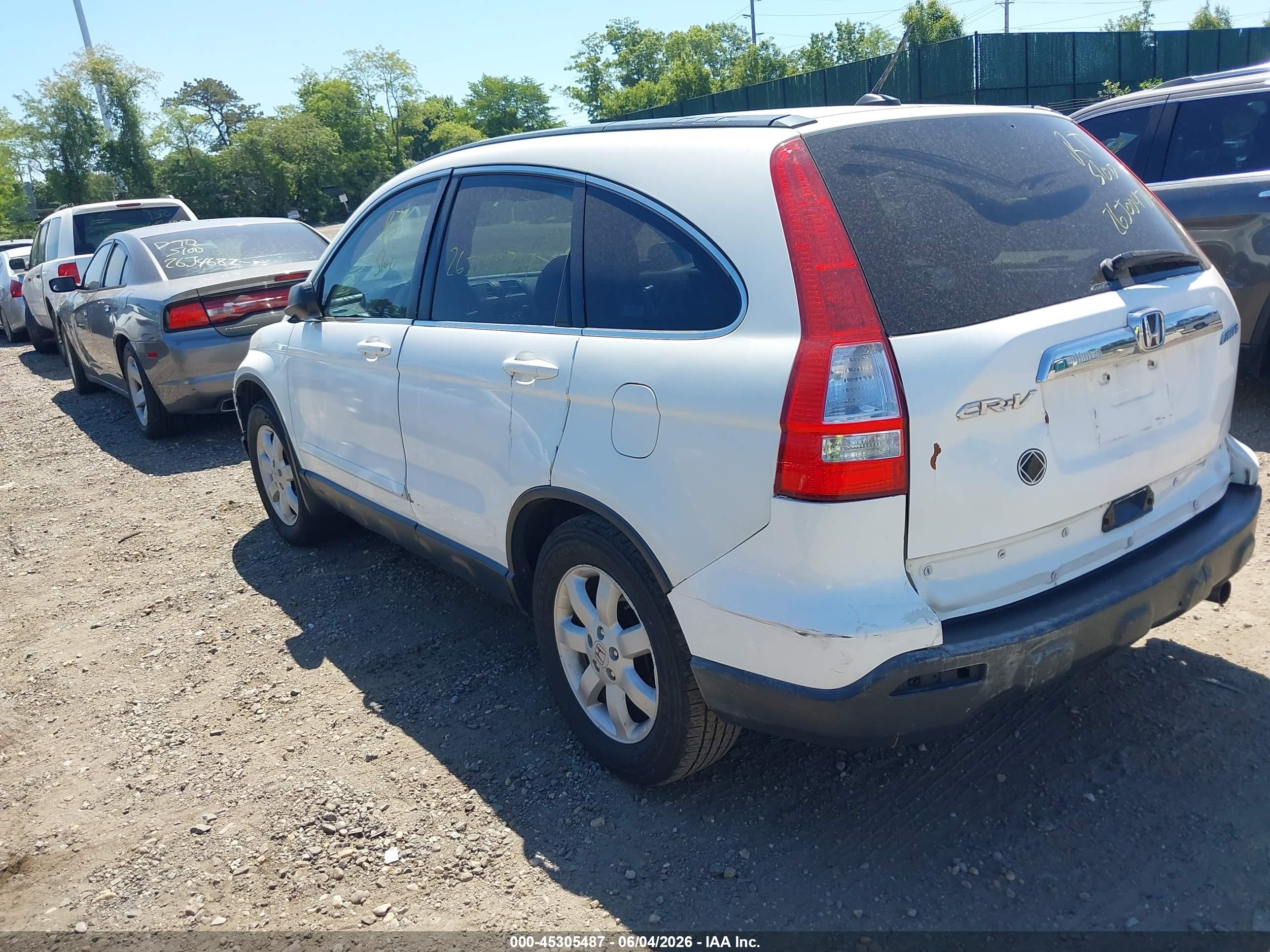 2007 Honda Cr-v Ex-l White vin: JHLRE48757C018328