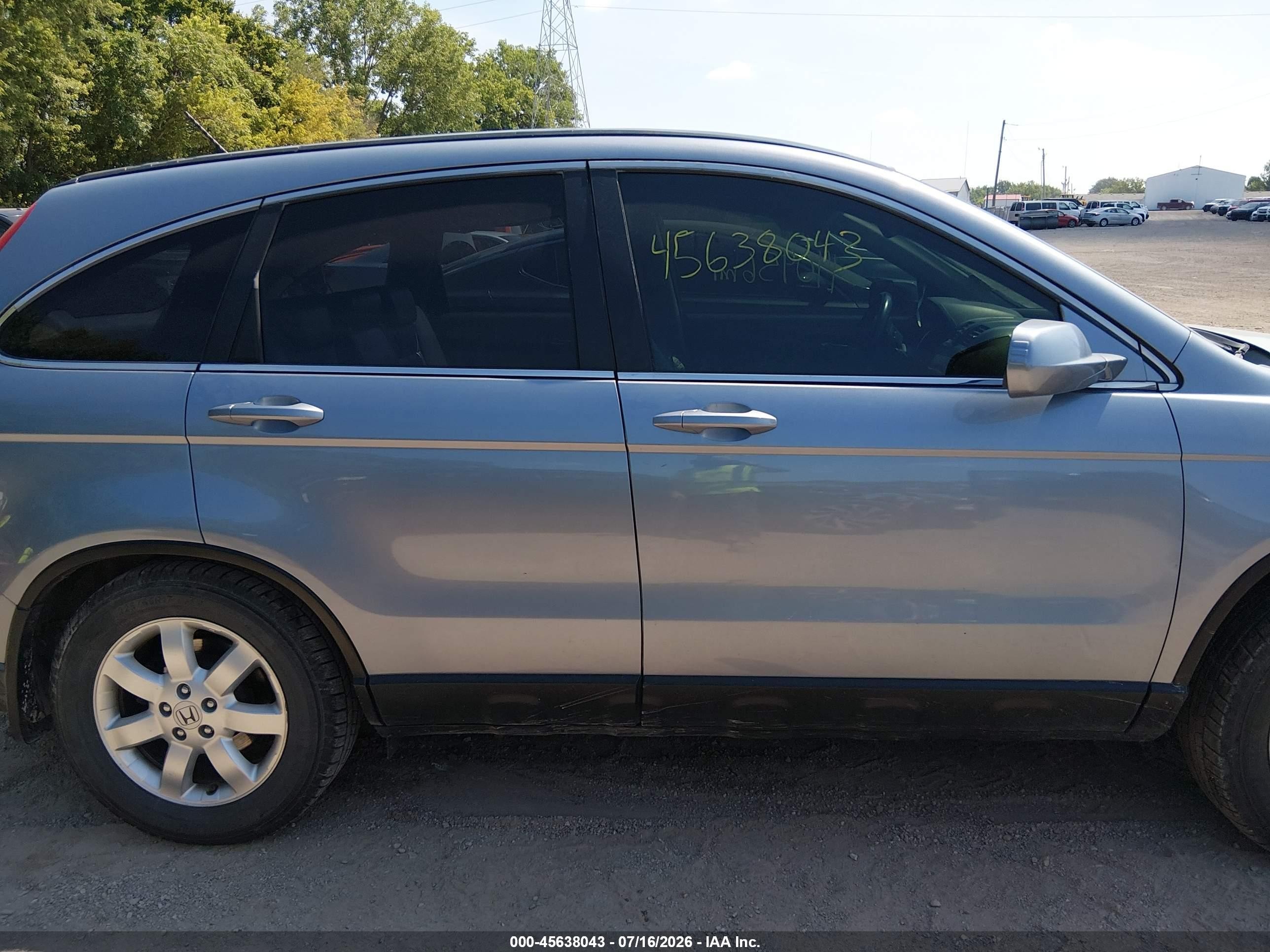 2007 Honda Cr-v Ex-l Light Blue vin: JHLRE48757C021178
