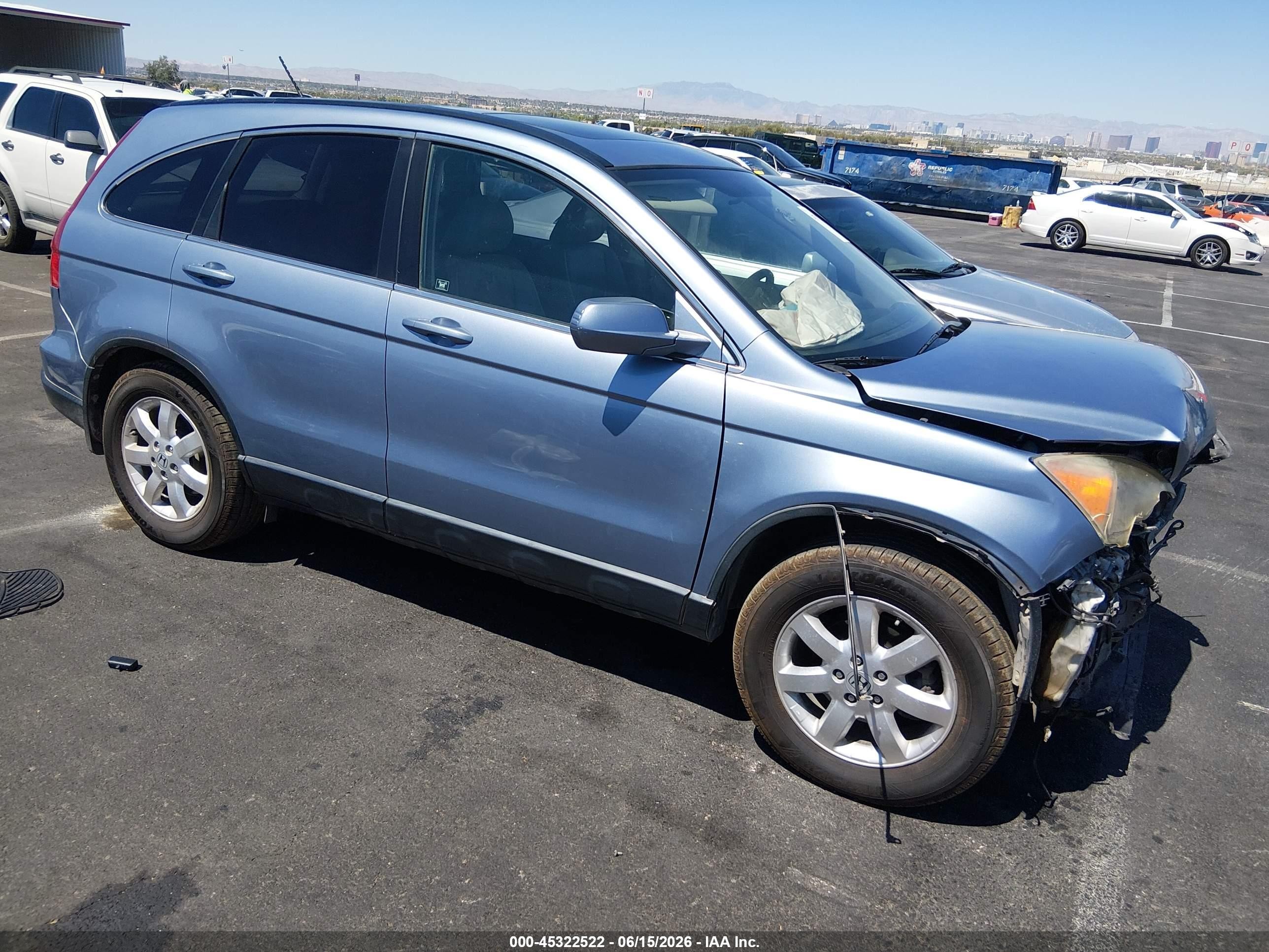 2007 Honda Cr-v Ex-l Blue vin: JHLRE48757C052785