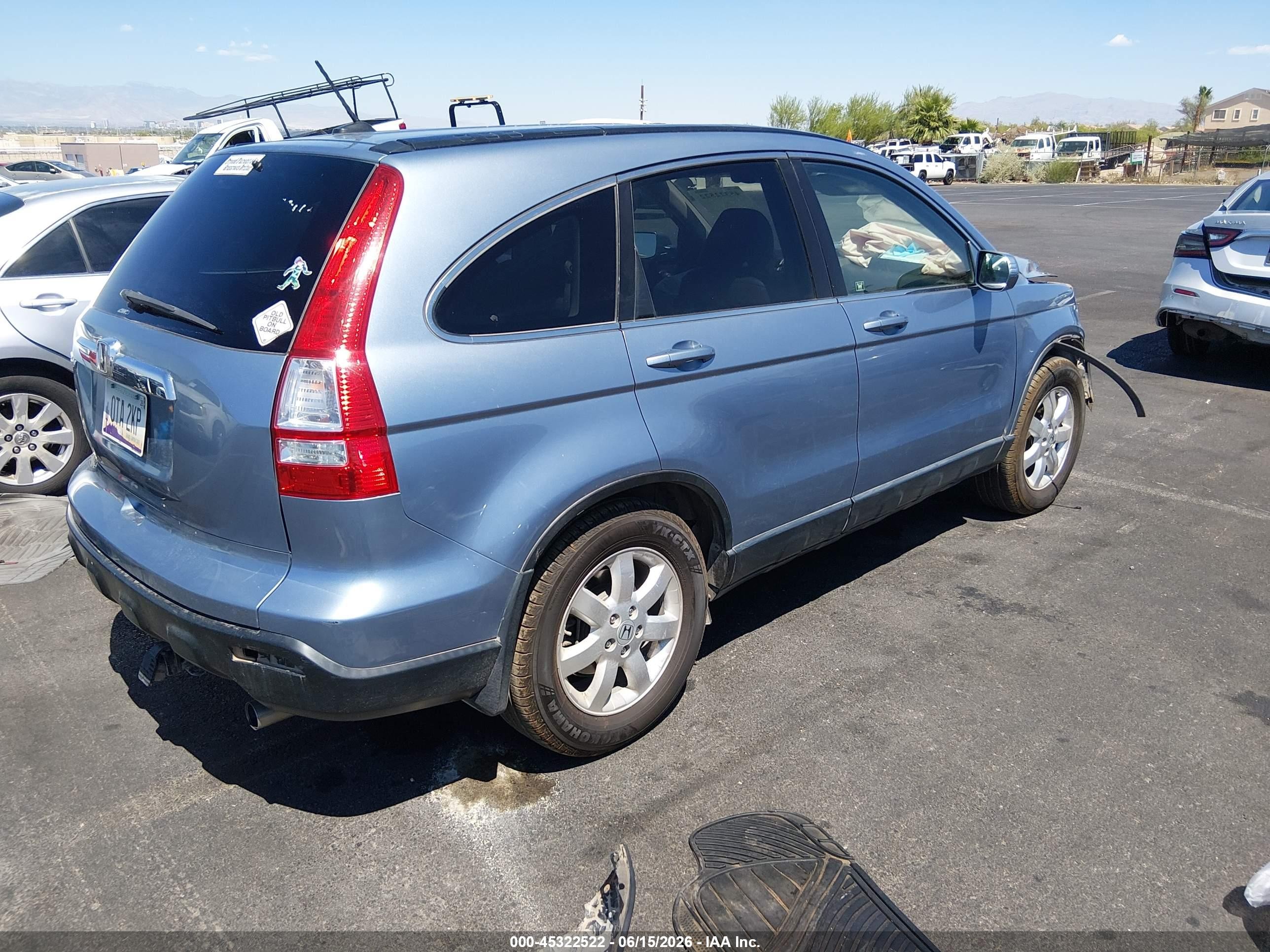 2007 Honda Cr-v Ex-l Blue vin: JHLRE48757C052785