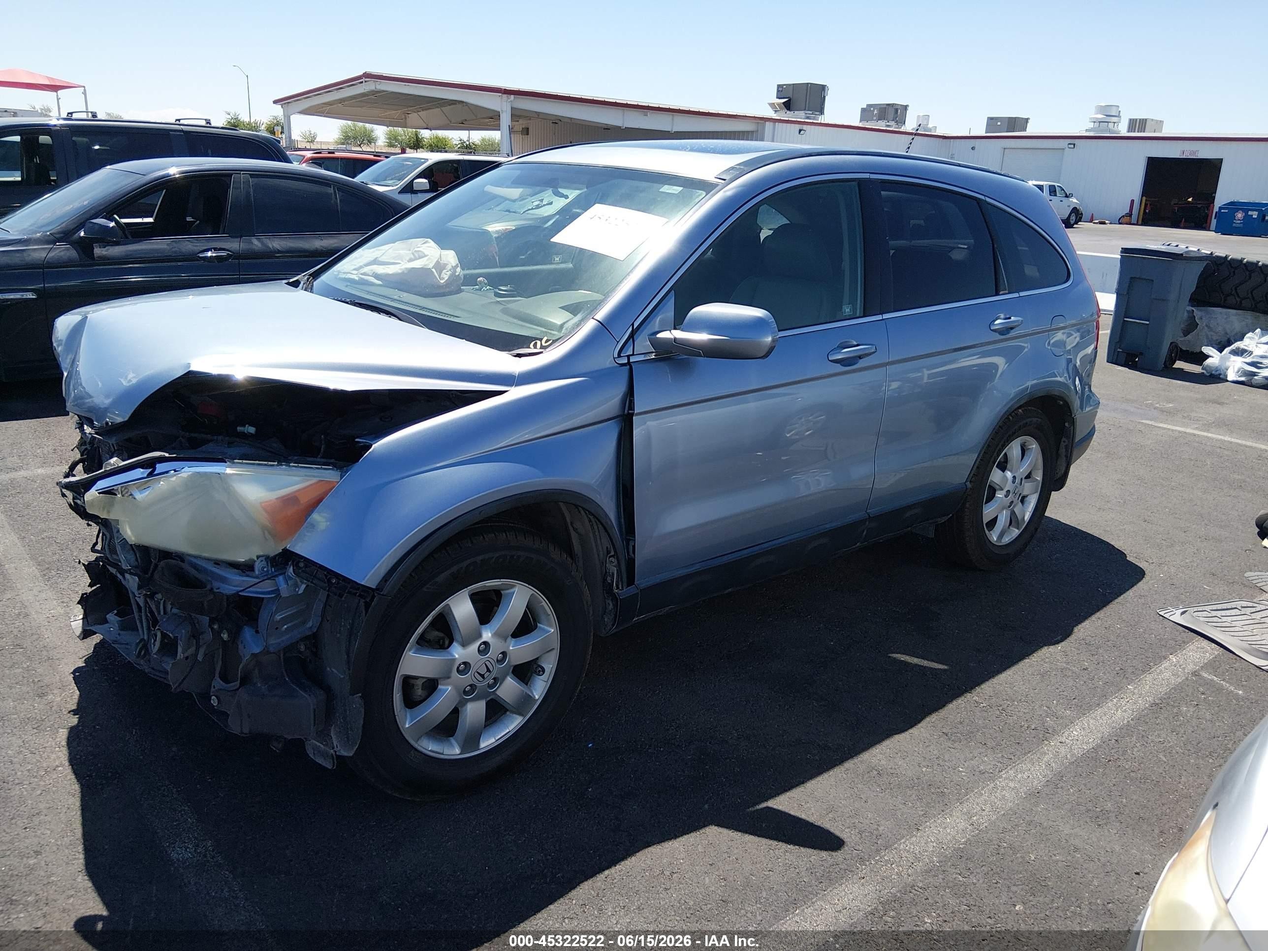2007 Honda Cr-v Ex-l Blue vin: JHLRE48757C052785