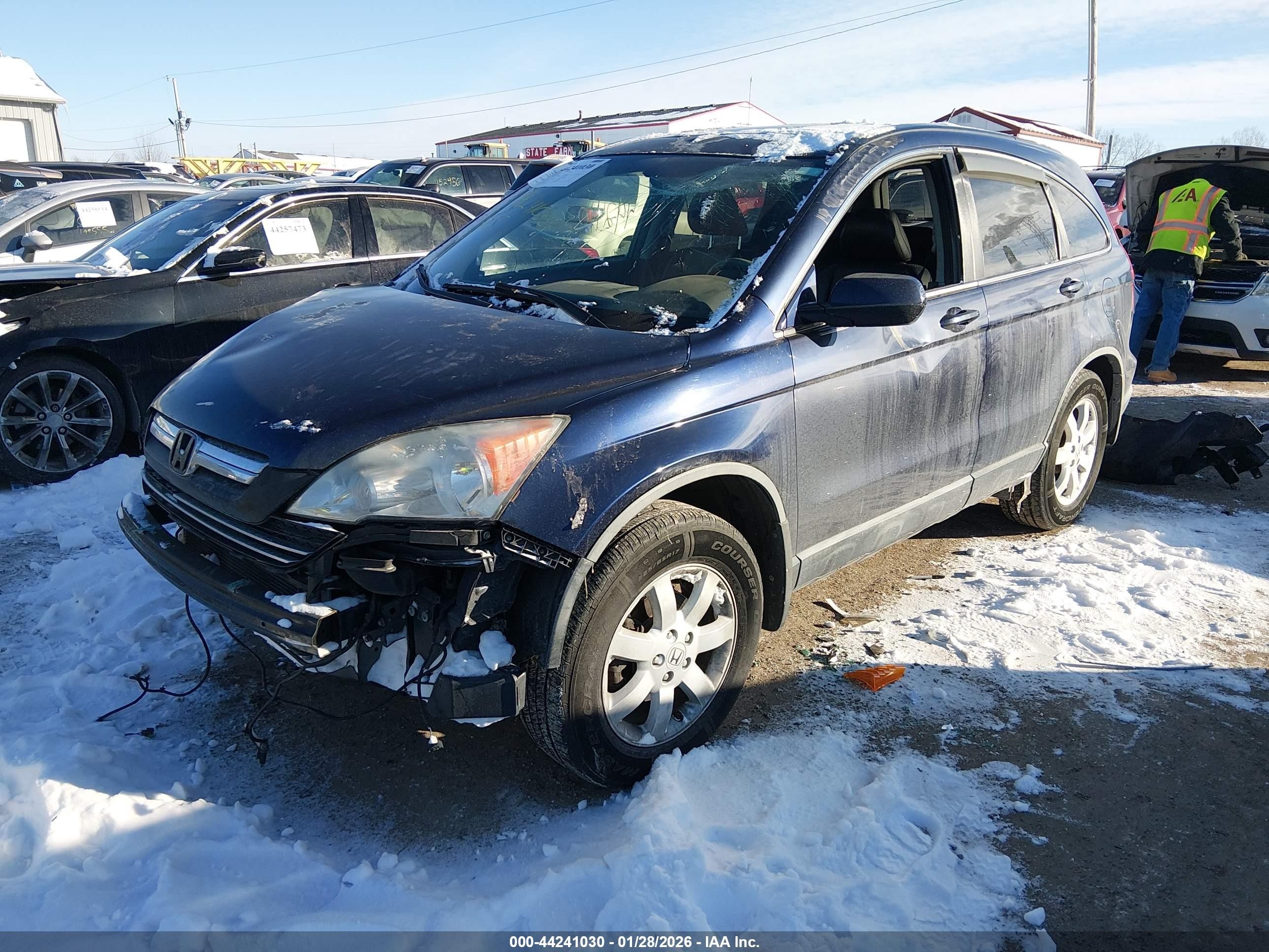 2007 Honda Cr-v Ex-l Синий vin: JHLRE48757C053905
