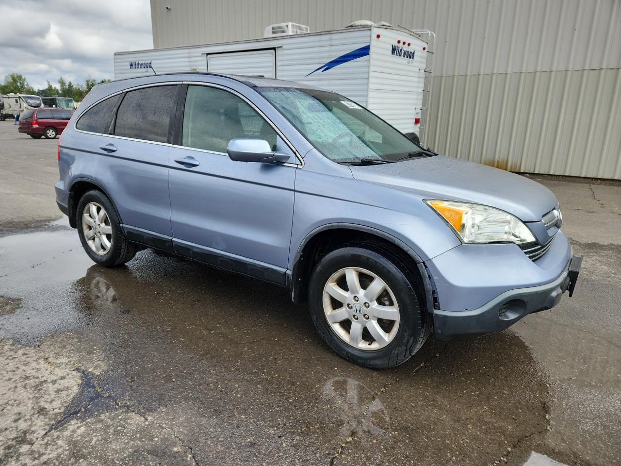 2007 Honda Cr-v Exl Blue vin: JHLRE48757C057789 Damage: Hood, Dent(S) W/ Paint Dmg, 1/2 To 1 Inch