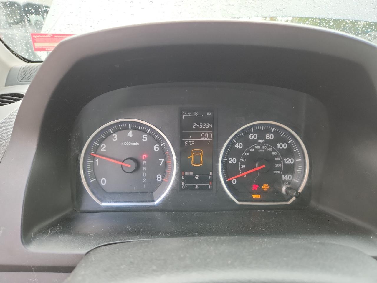 2007 Honda Cr-v Exl Blue vin: JHLRE48757C057789 Damage: Warning Light - Air Bag, On, Unacceptable