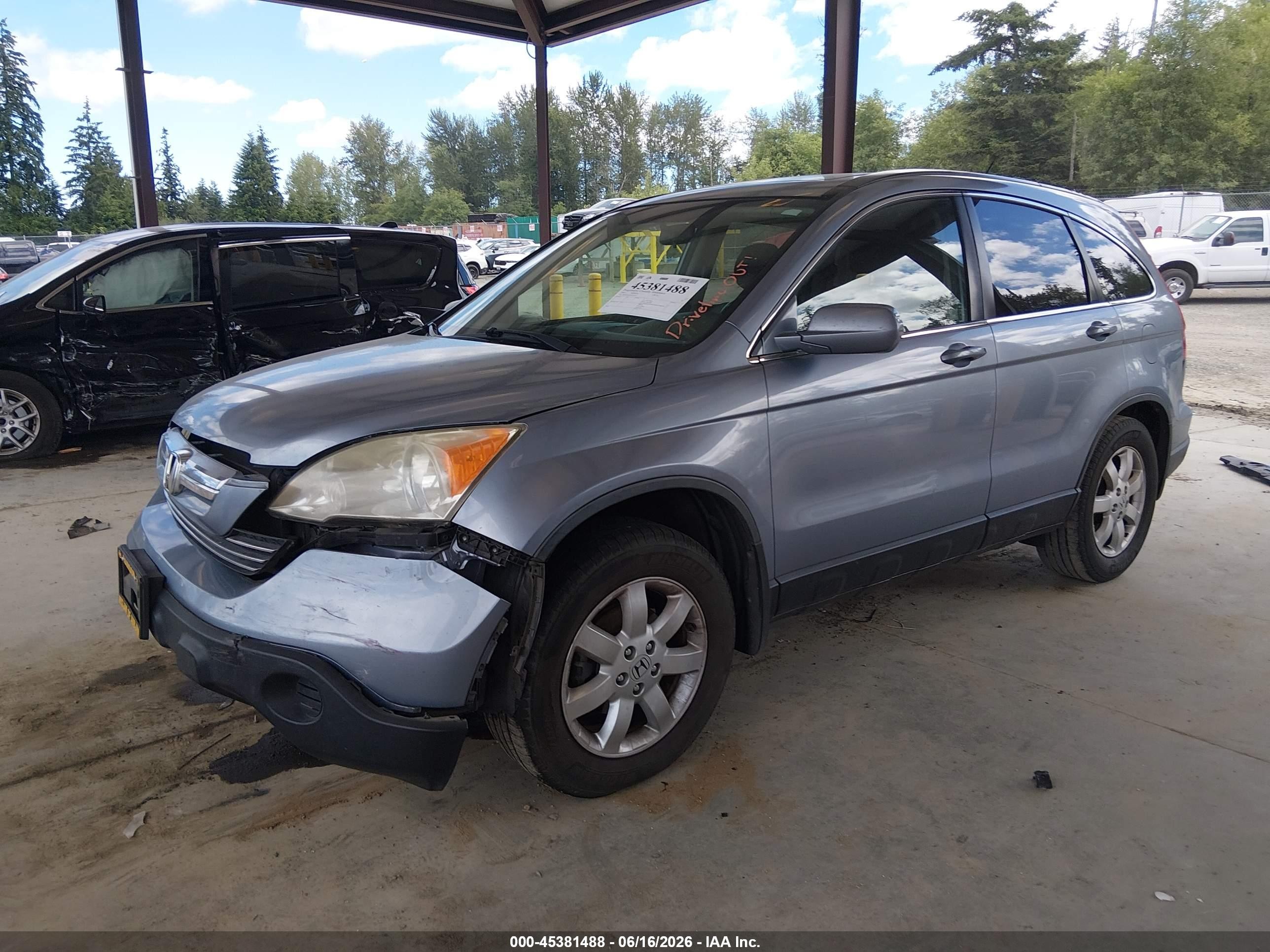 2007 Honda Cr-v Ex-l Light Blue vin: JHLRE48757C071479