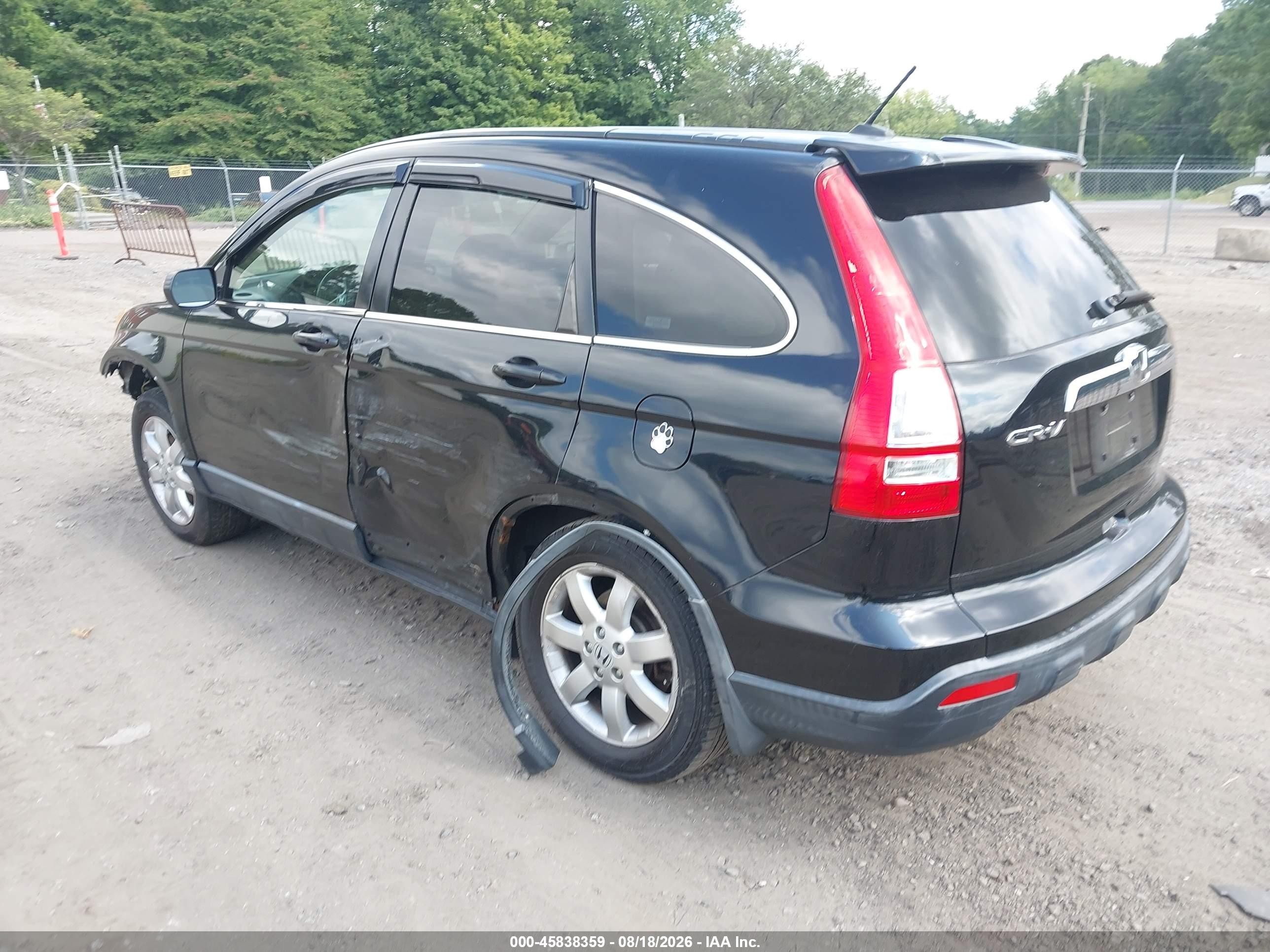 2007 Honda Cr-v Ex-l Black vin: JHLRE48757C073300