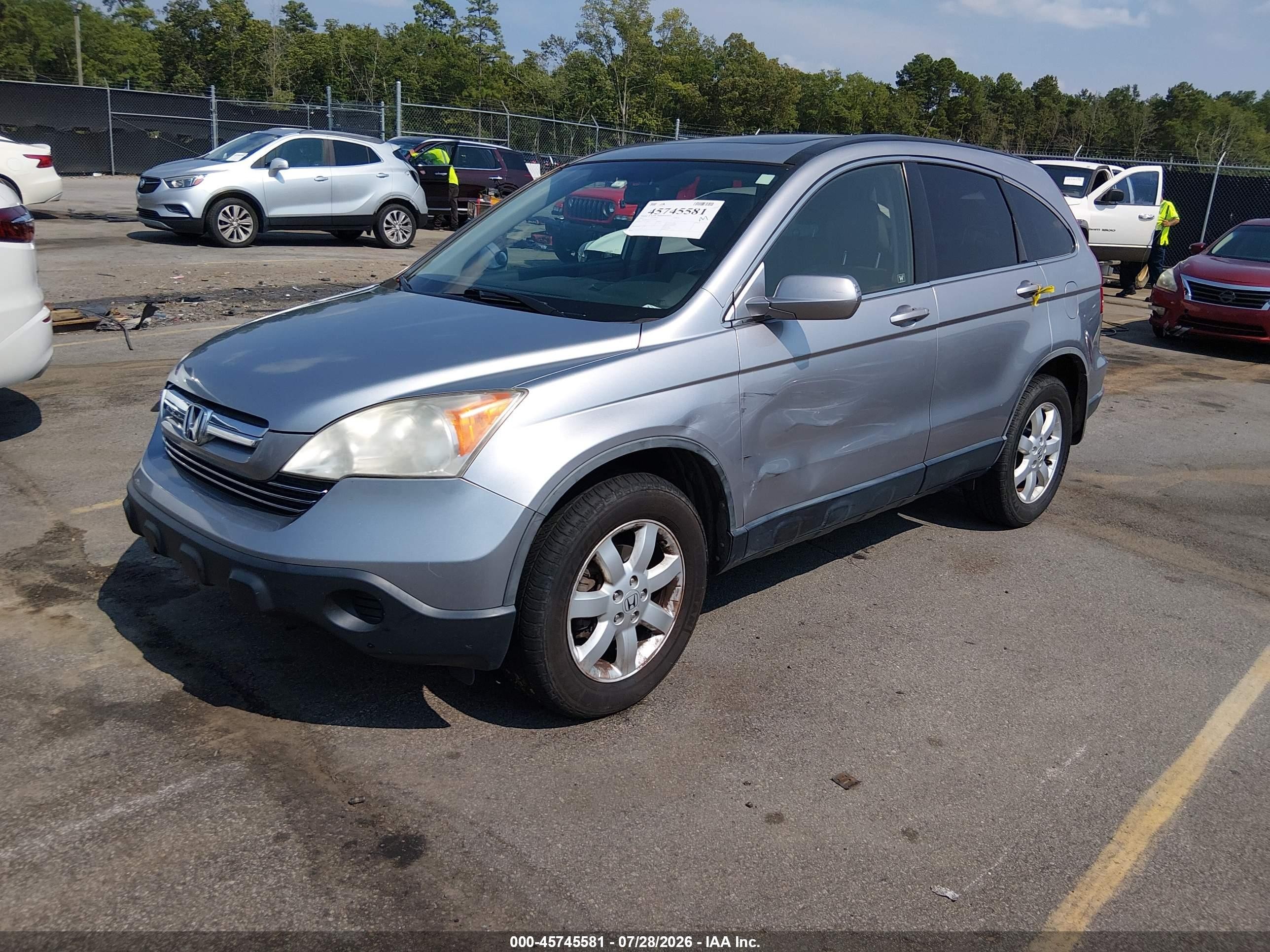 2007 Honda Cr-v Ex-l Silver vin: JHLRE48757C116789