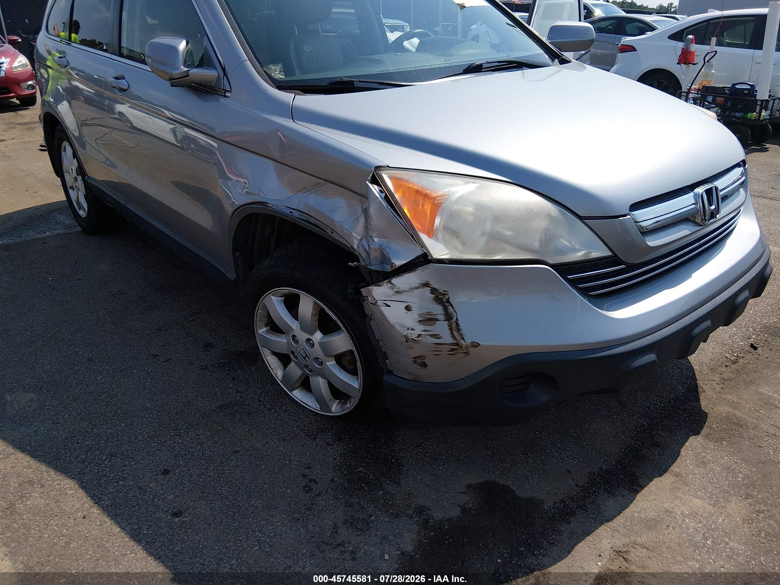 2007 Honda Cr-v Ex-l Silver vin: JHLRE48757C116789