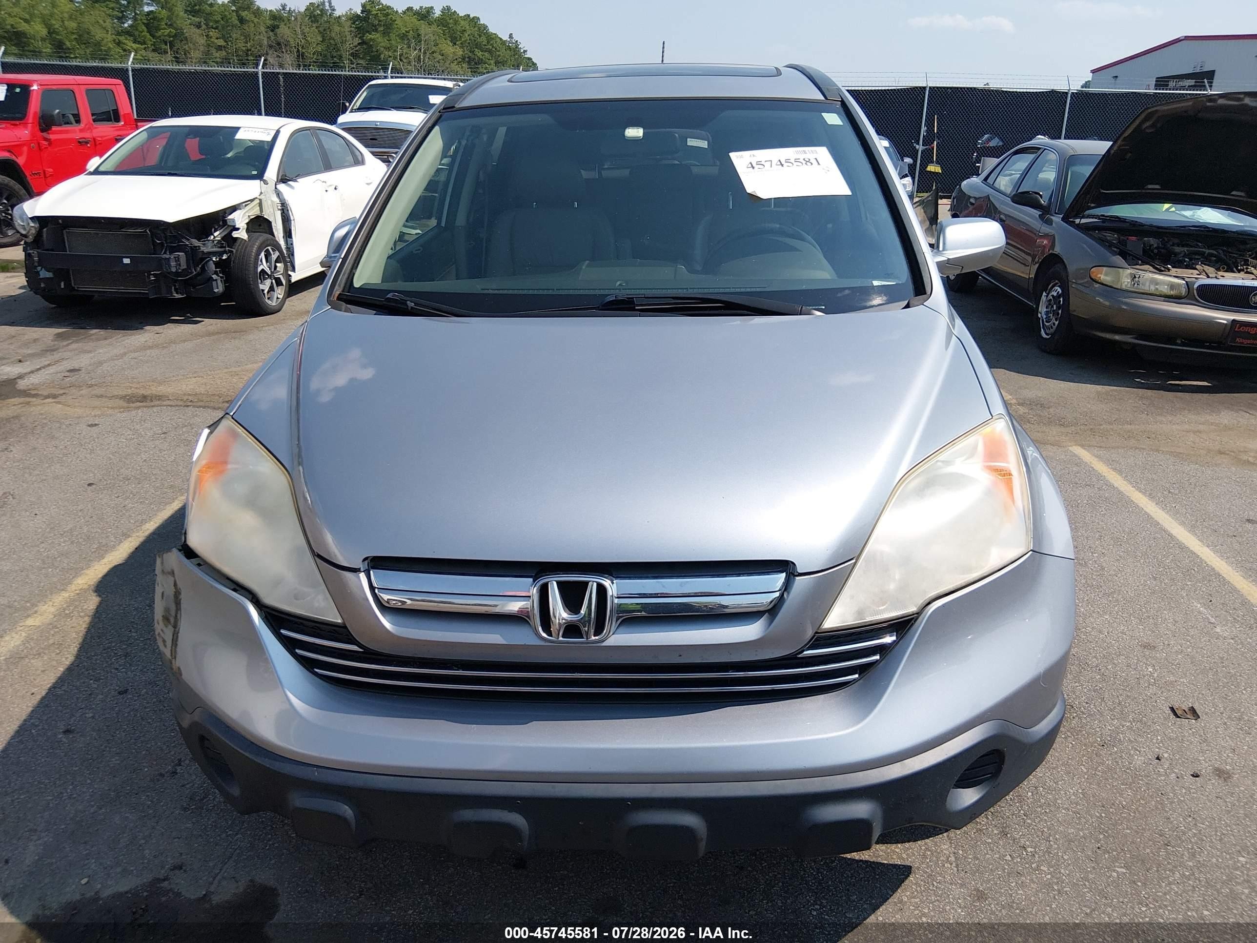 2007 Honda Cr-v Ex-l Silver vin: JHLRE48757C116789