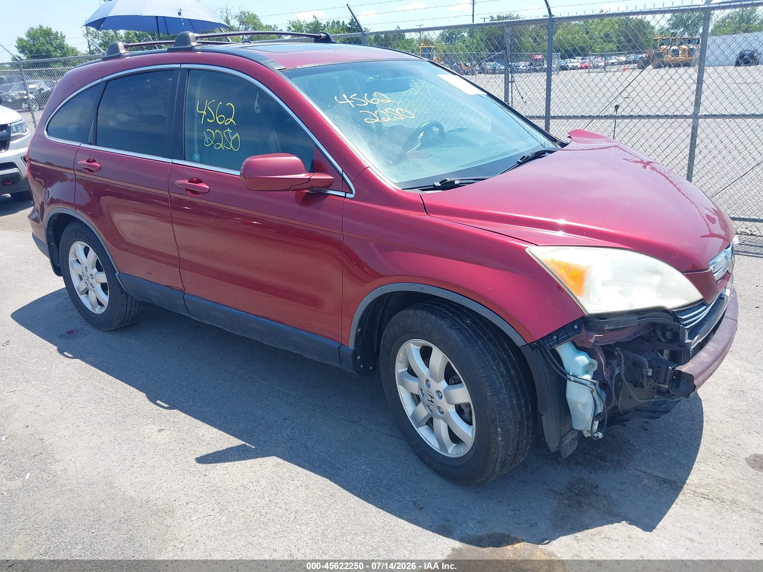 2008 Honda Cr-v Ex-l Red vin: JHLRE48758C021053