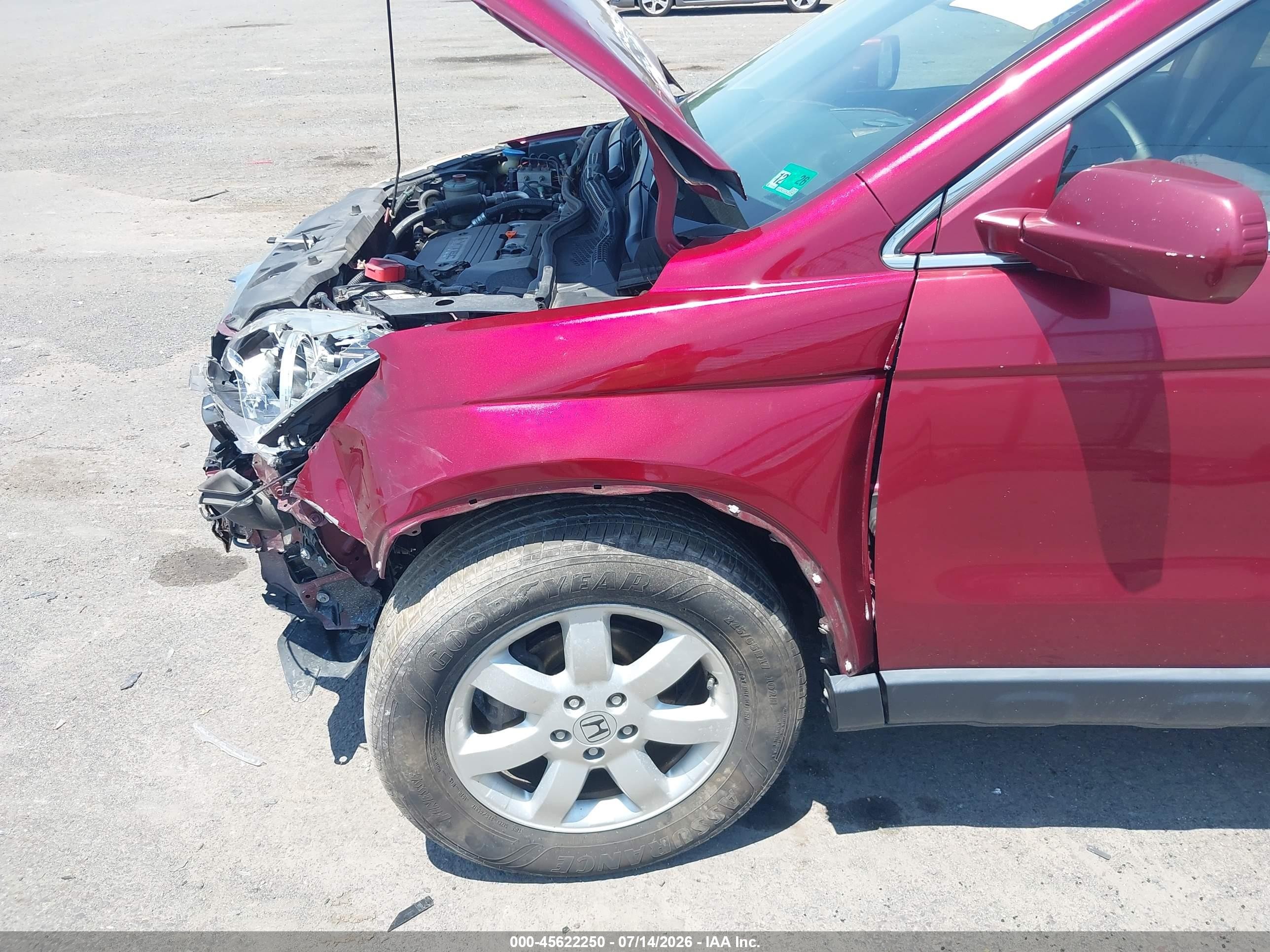 2008 Honda Cr-v Ex-l Red vin: JHLRE48758C021053