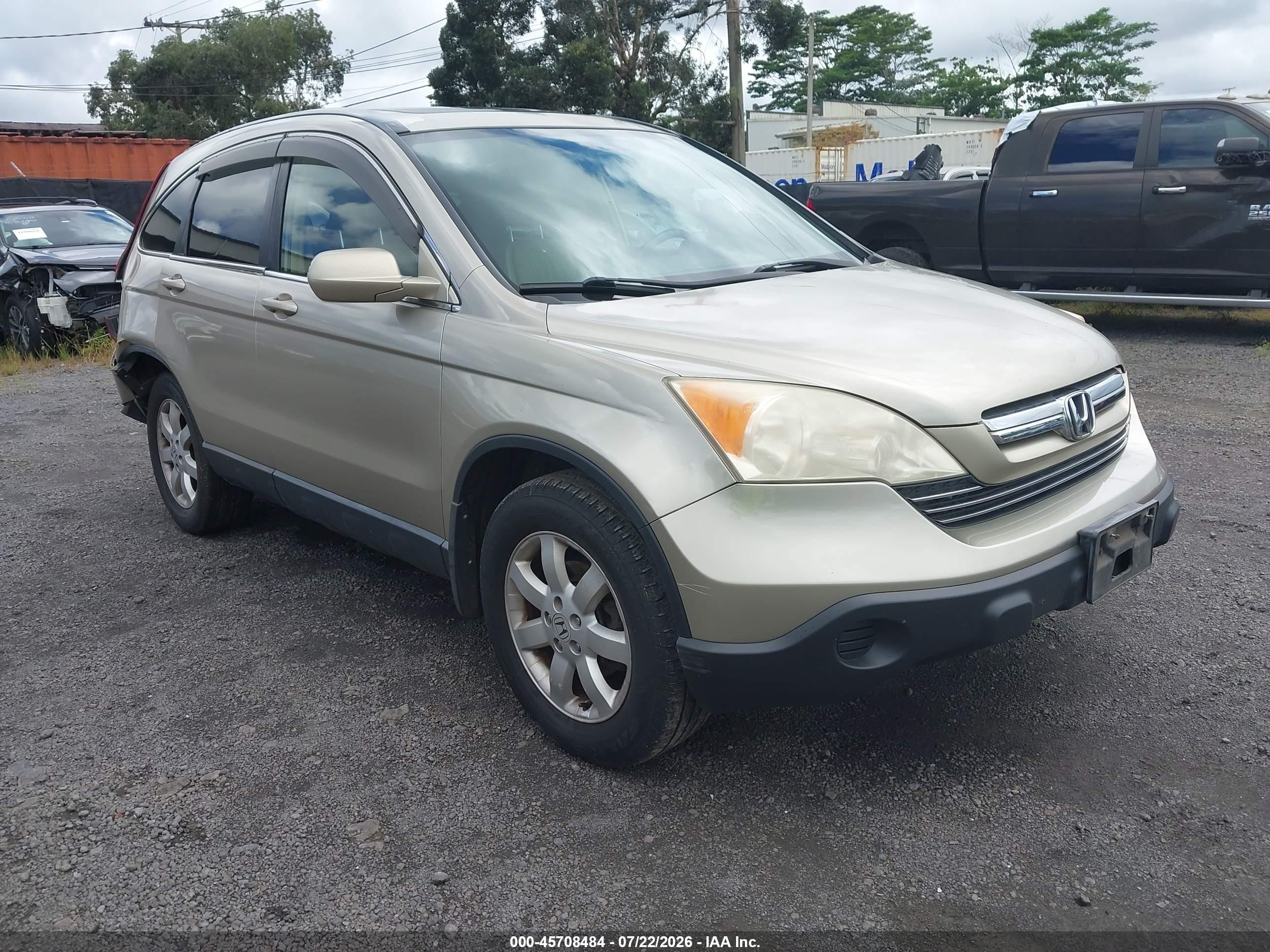 2008 Honda Cr-v Ex-l Золотой vin: JHLRE48758C027273