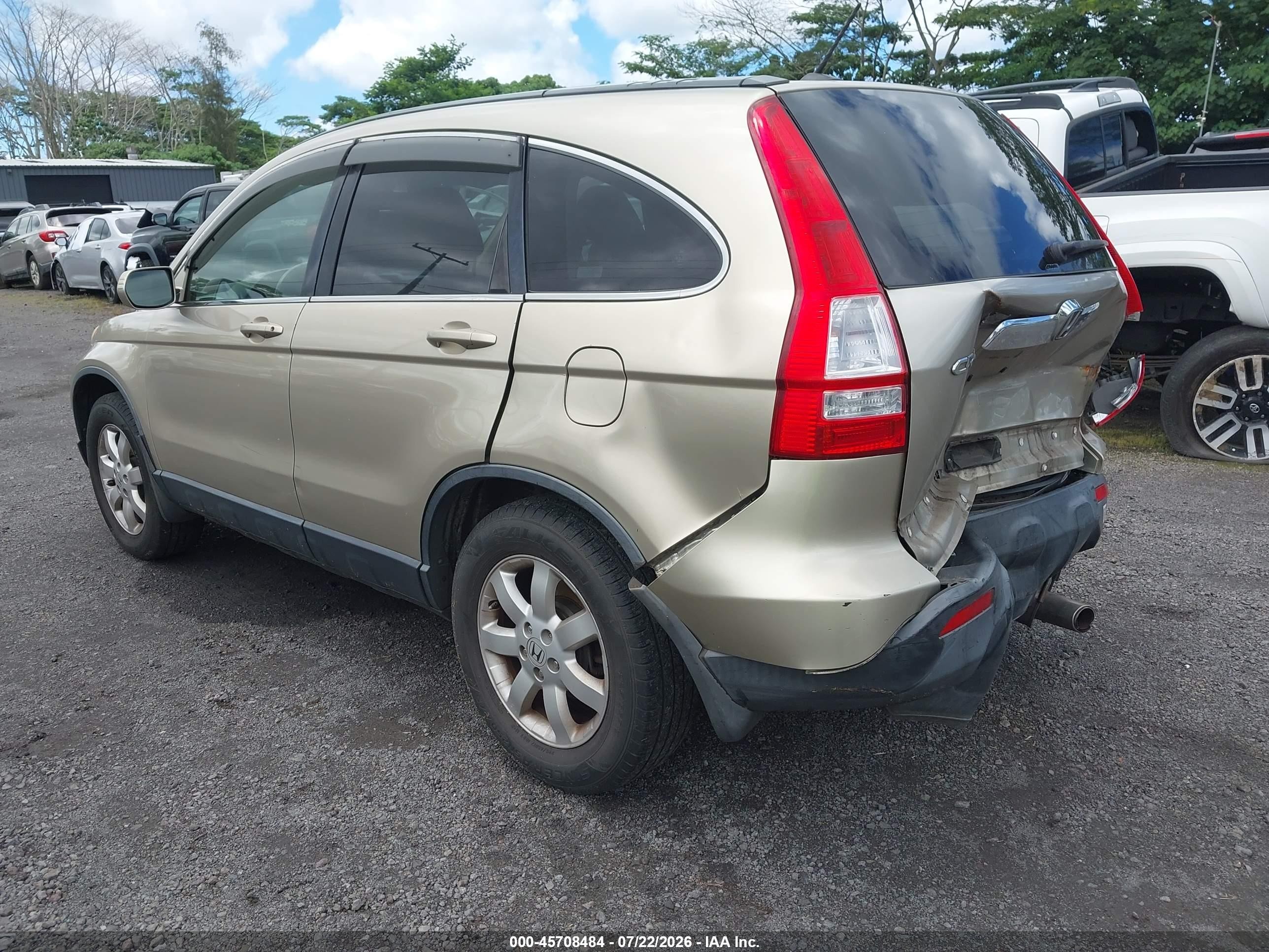 2008 Honda Cr-v Ex-l Золотой vin: JHLRE48758C027273