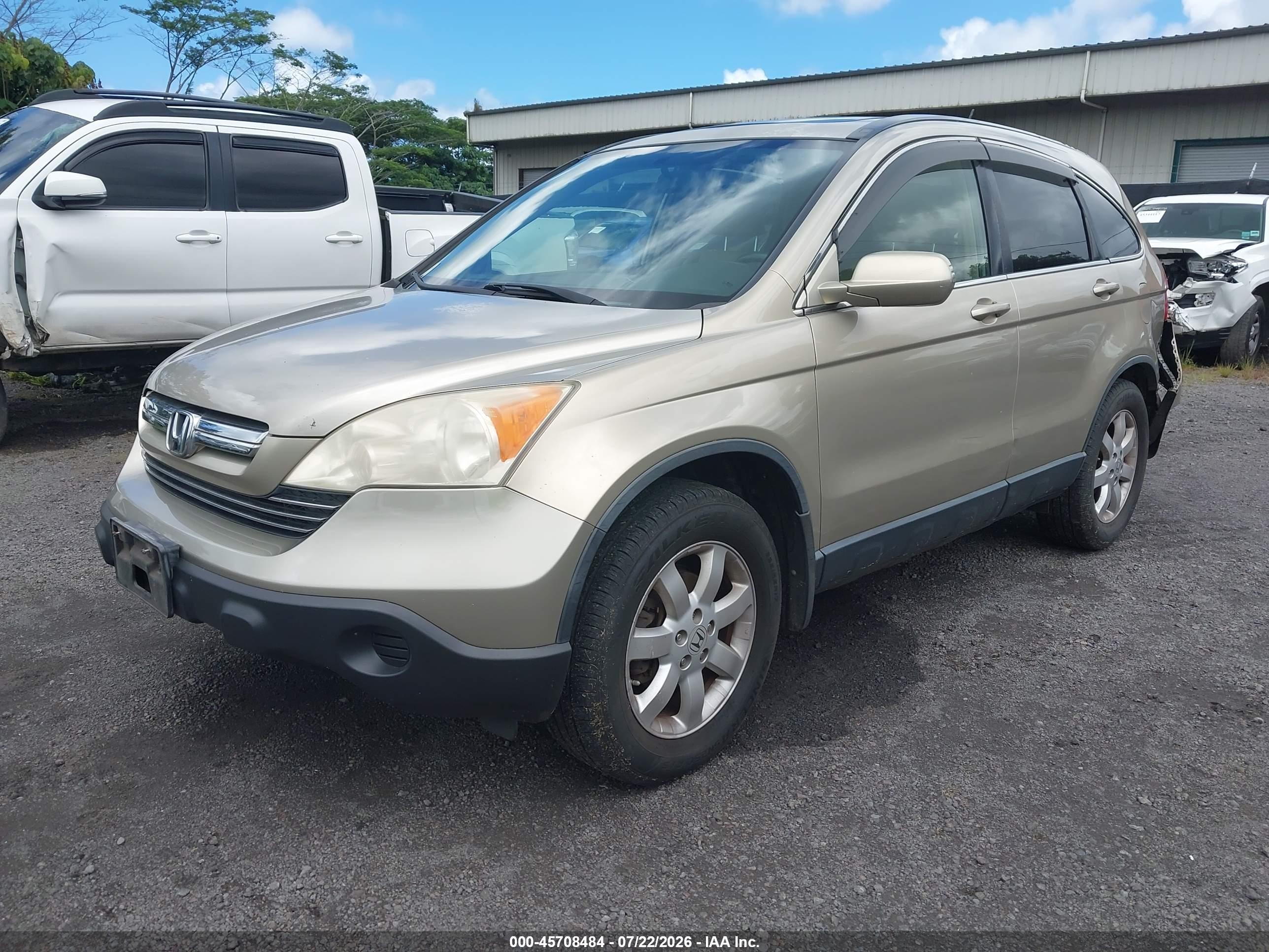 2008 Honda Cr-v Ex-l Золотой vin: JHLRE48758C027273
