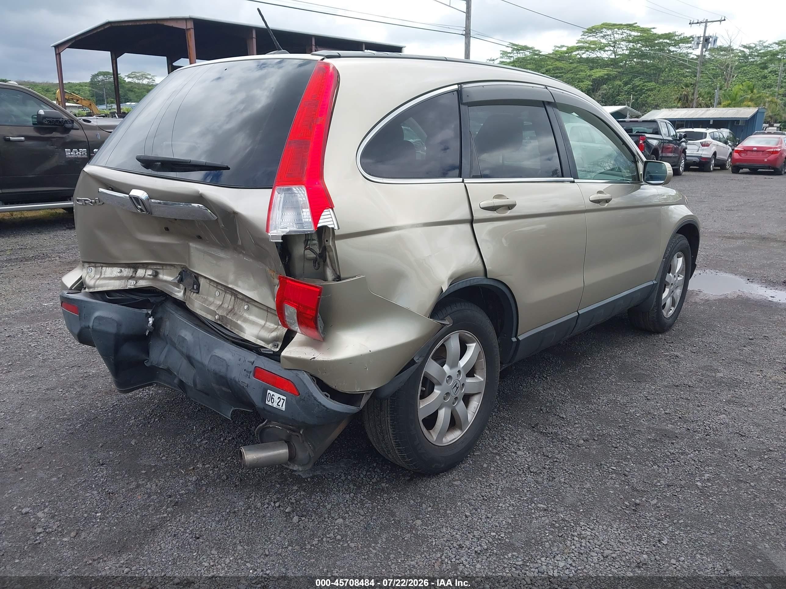 2008 Honda Cr-v Ex-l Золотой vin: JHLRE48758C027273