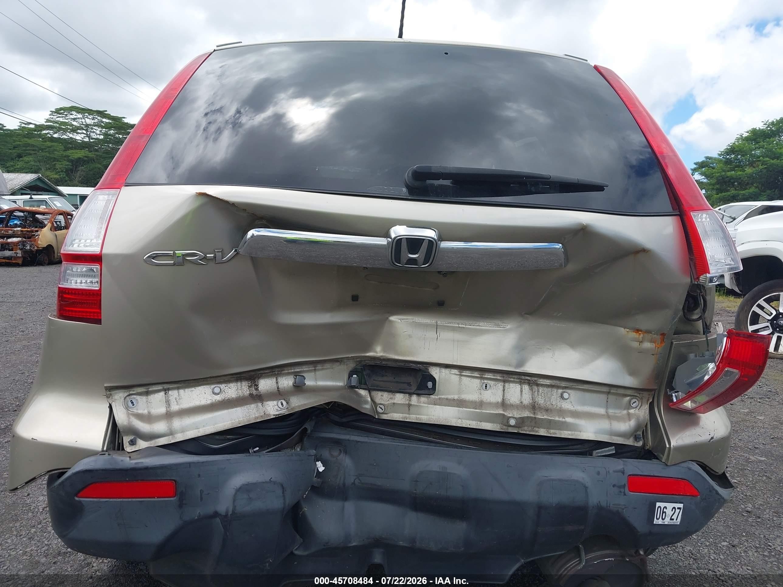 2008 Honda Cr-v Ex-l Золотой vin: JHLRE48758C027273