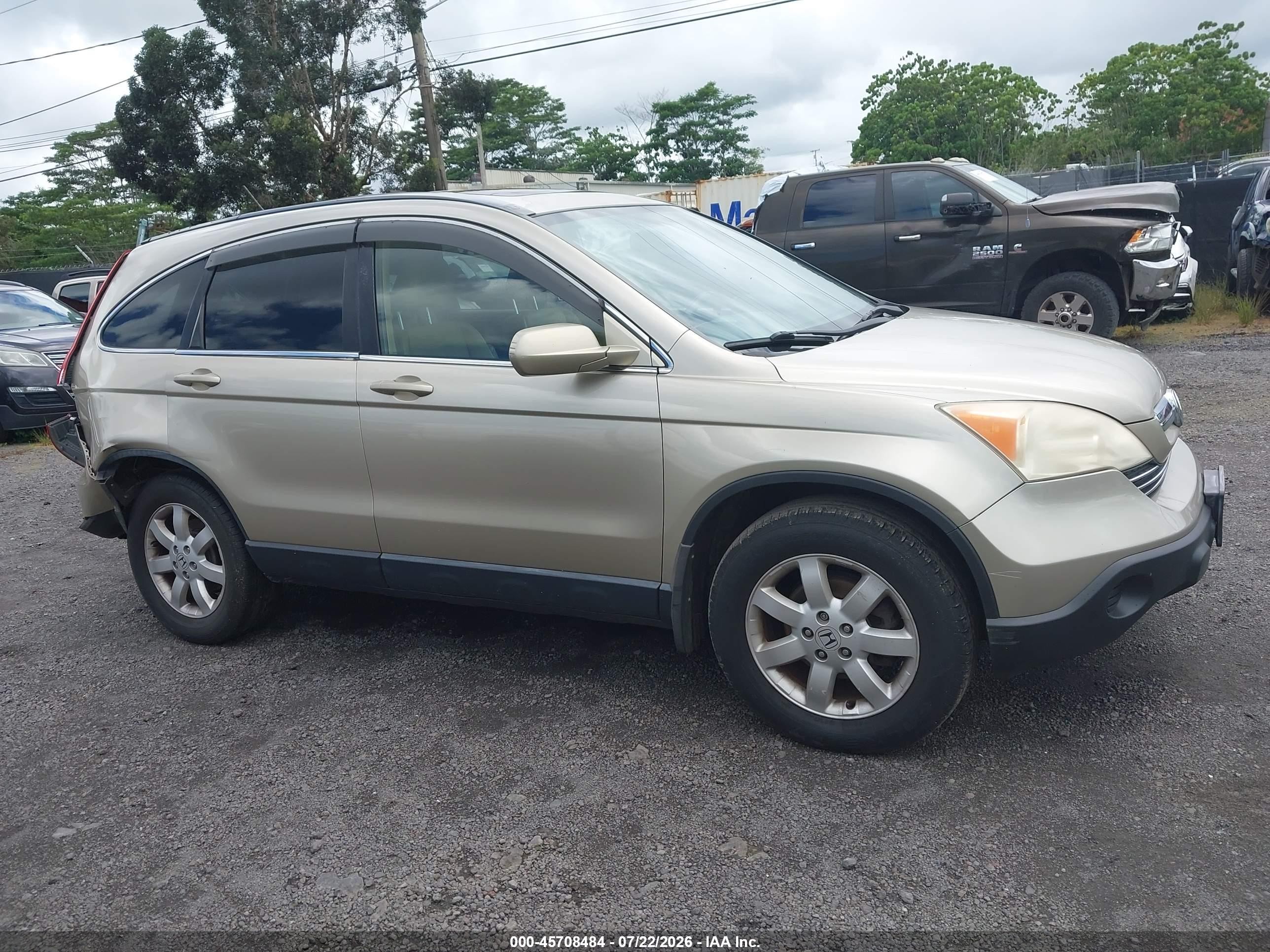2008 Honda Cr-v Ex-l Золотой vin: JHLRE48758C027273