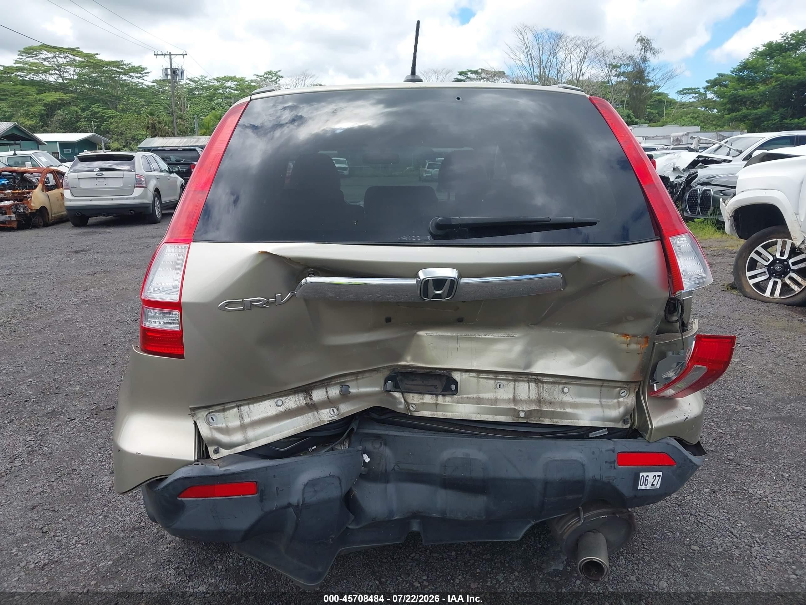 2008 Honda Cr-v Ex-l Золотой vin: JHLRE48758C027273