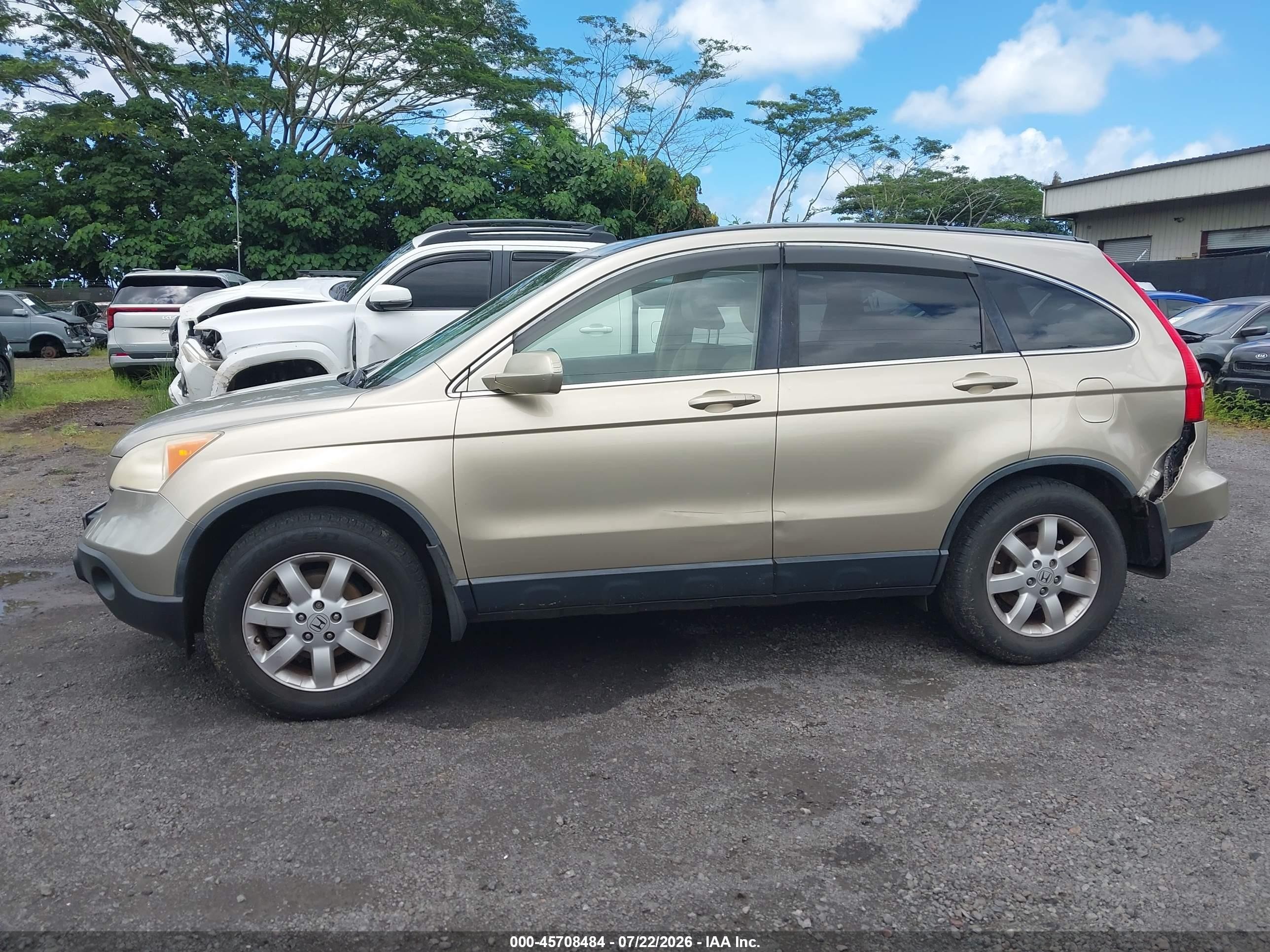 2008 Honda Cr-v Ex-l Золотой vin: JHLRE48758C027273