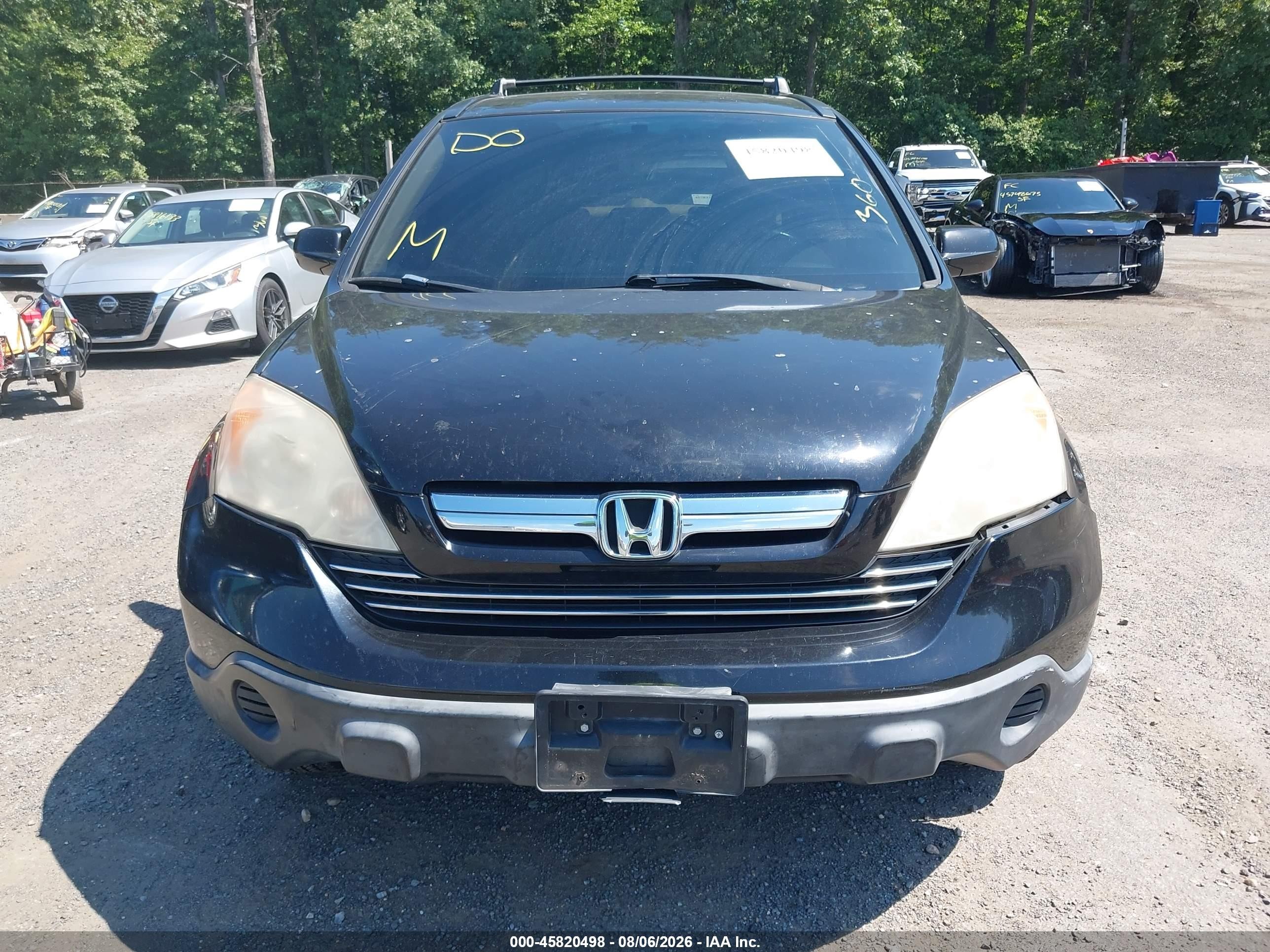 2008 Honda Cr-v Ex-l Черный vin: JHLRE48758C044199