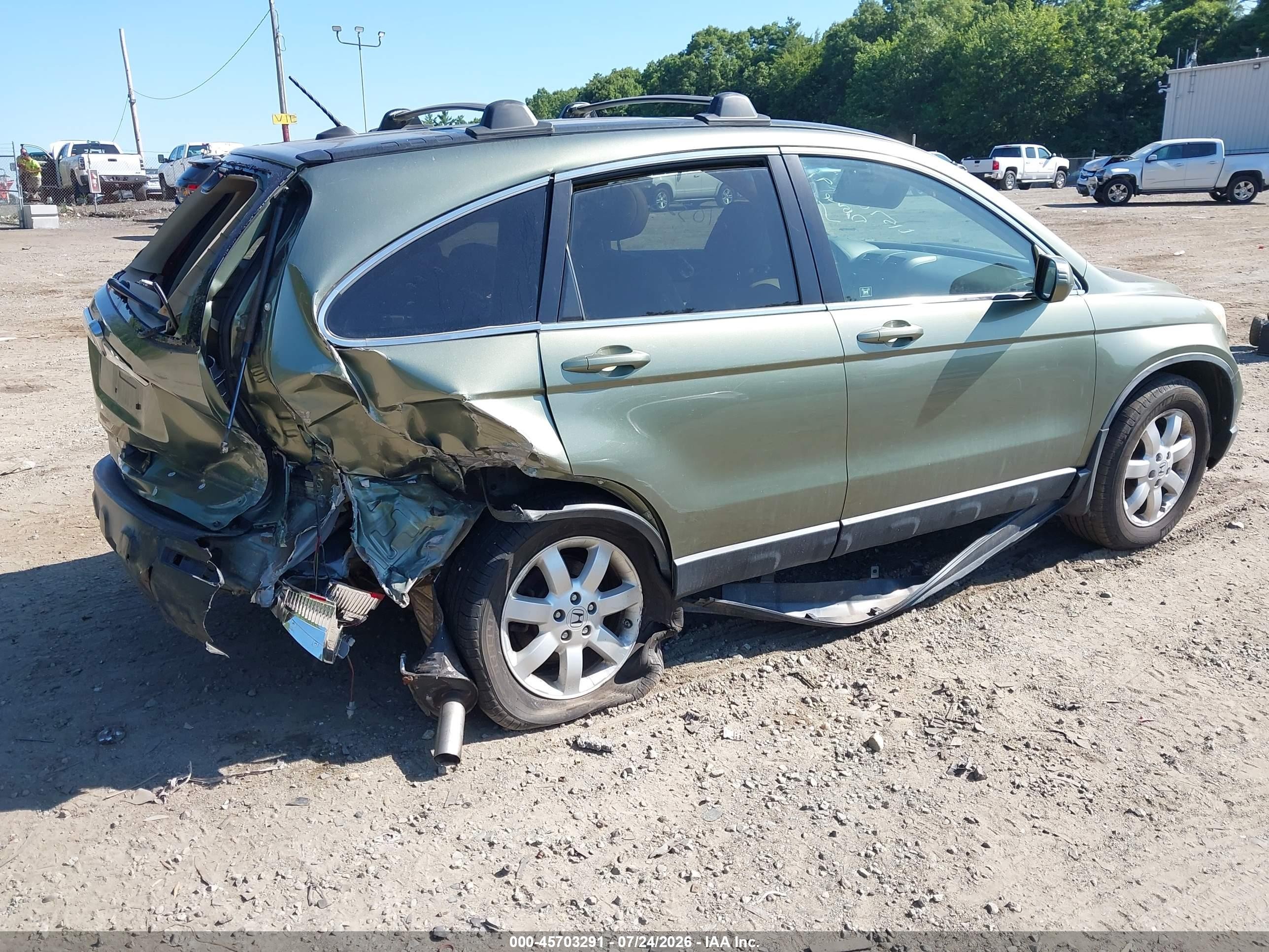 2008 Honda Cr-v Ex-l Зеленый vin: JHLRE48758C053503
