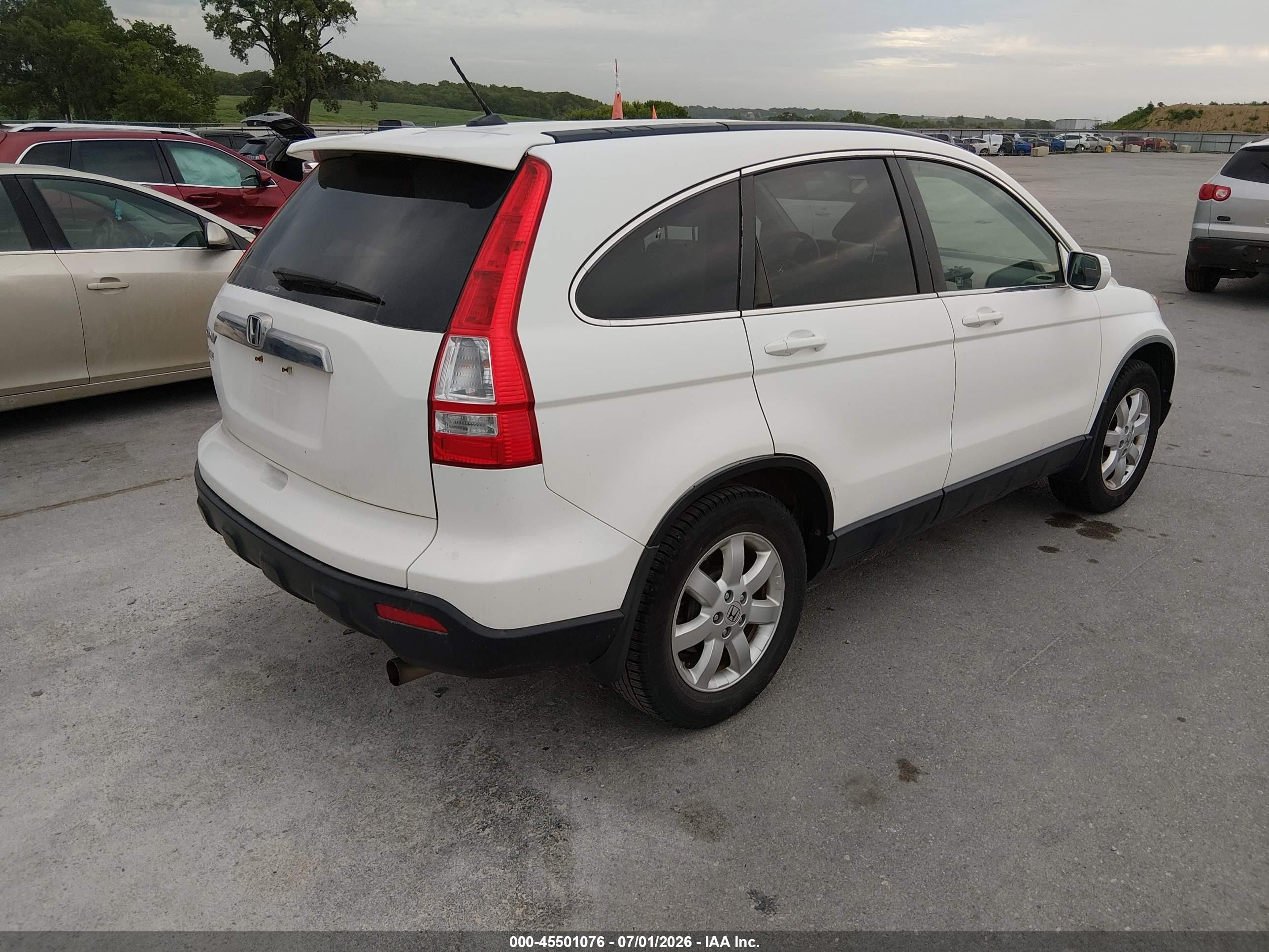 2009 Honda Cr-v Ex-l White vin: JHLRE48759C019577