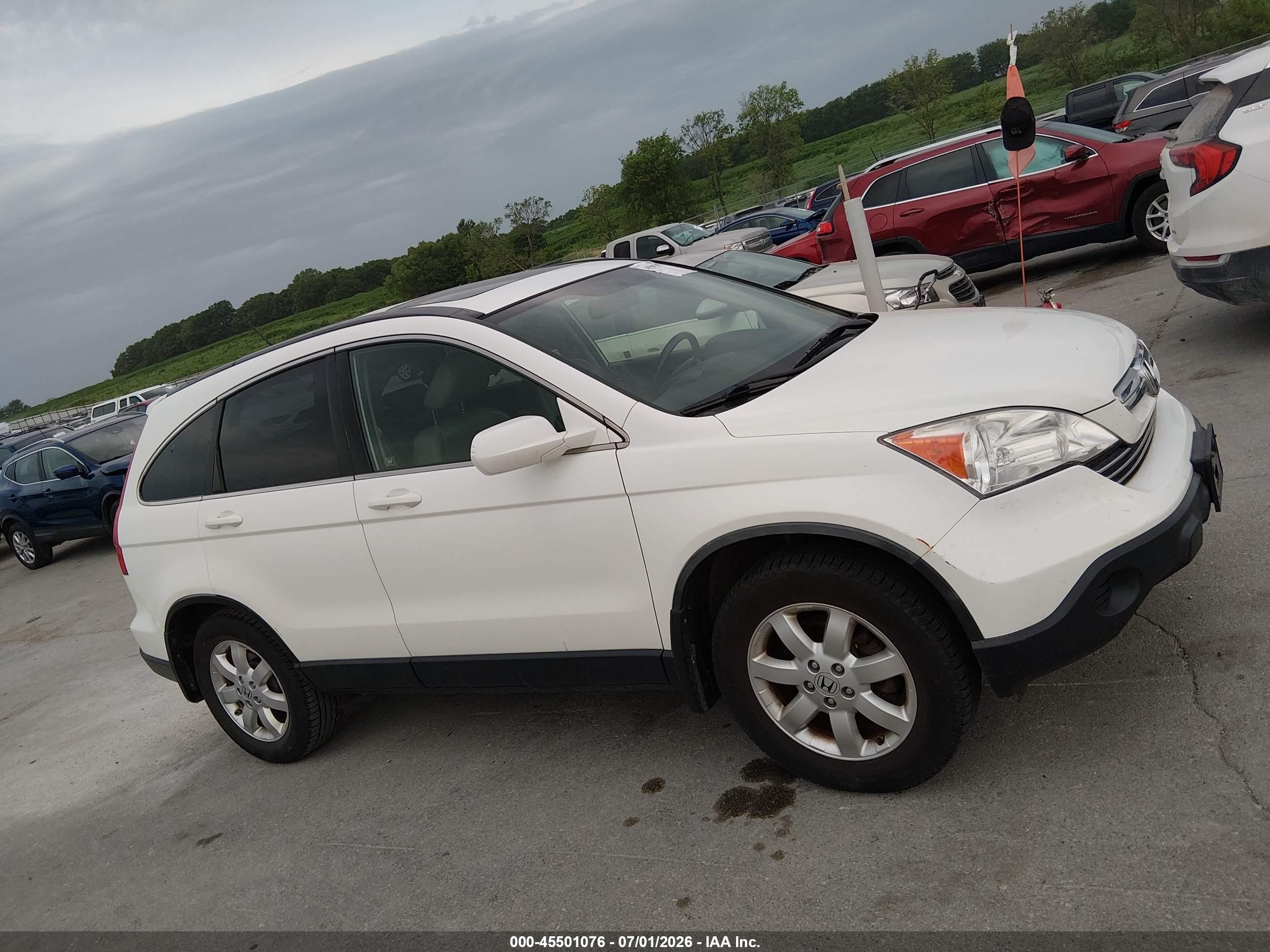 2009 Honda Cr-v Ex-l White vin: JHLRE48759C019577