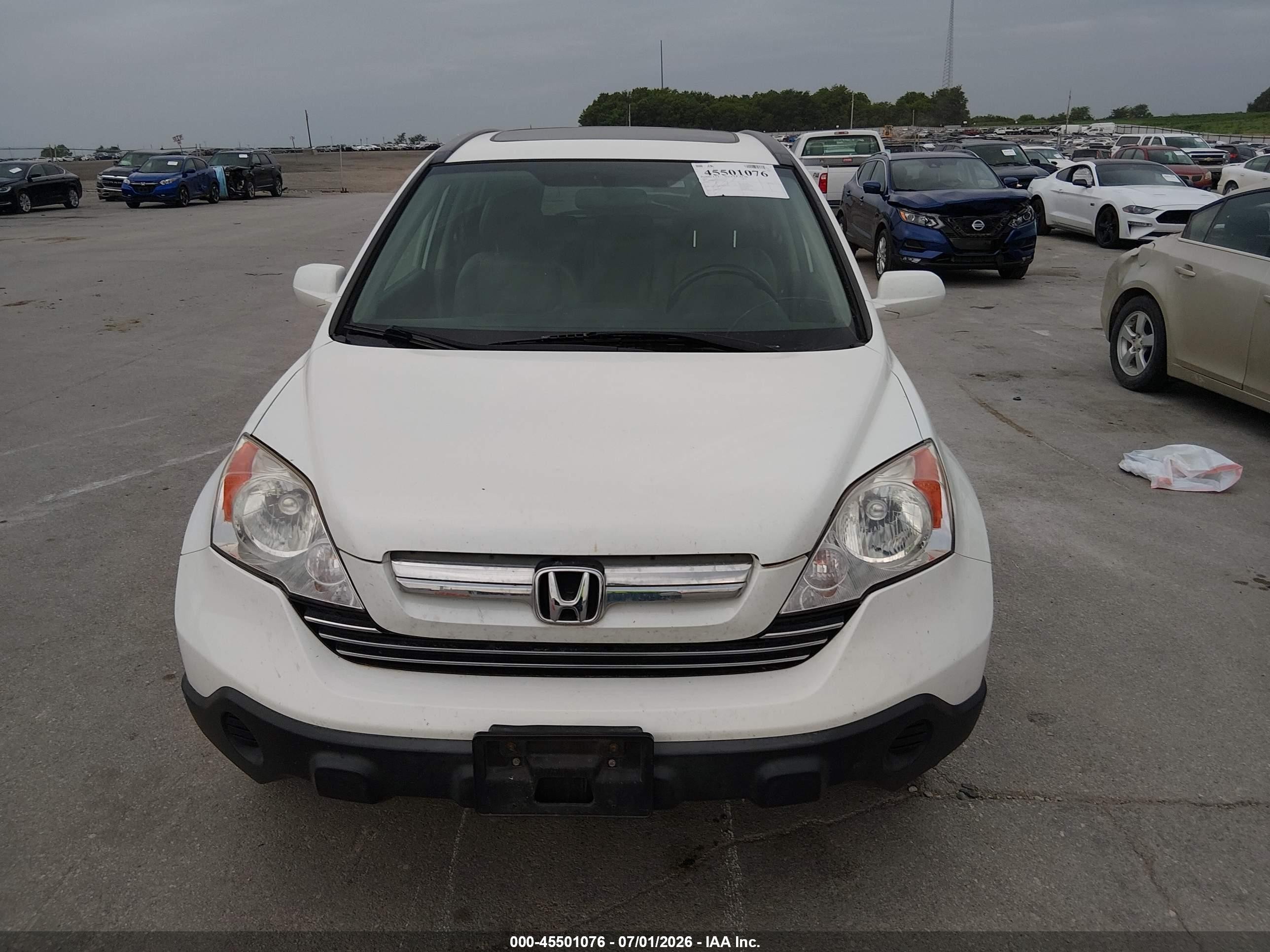 2009 Honda Cr-v Ex-l White vin: JHLRE48759C019577