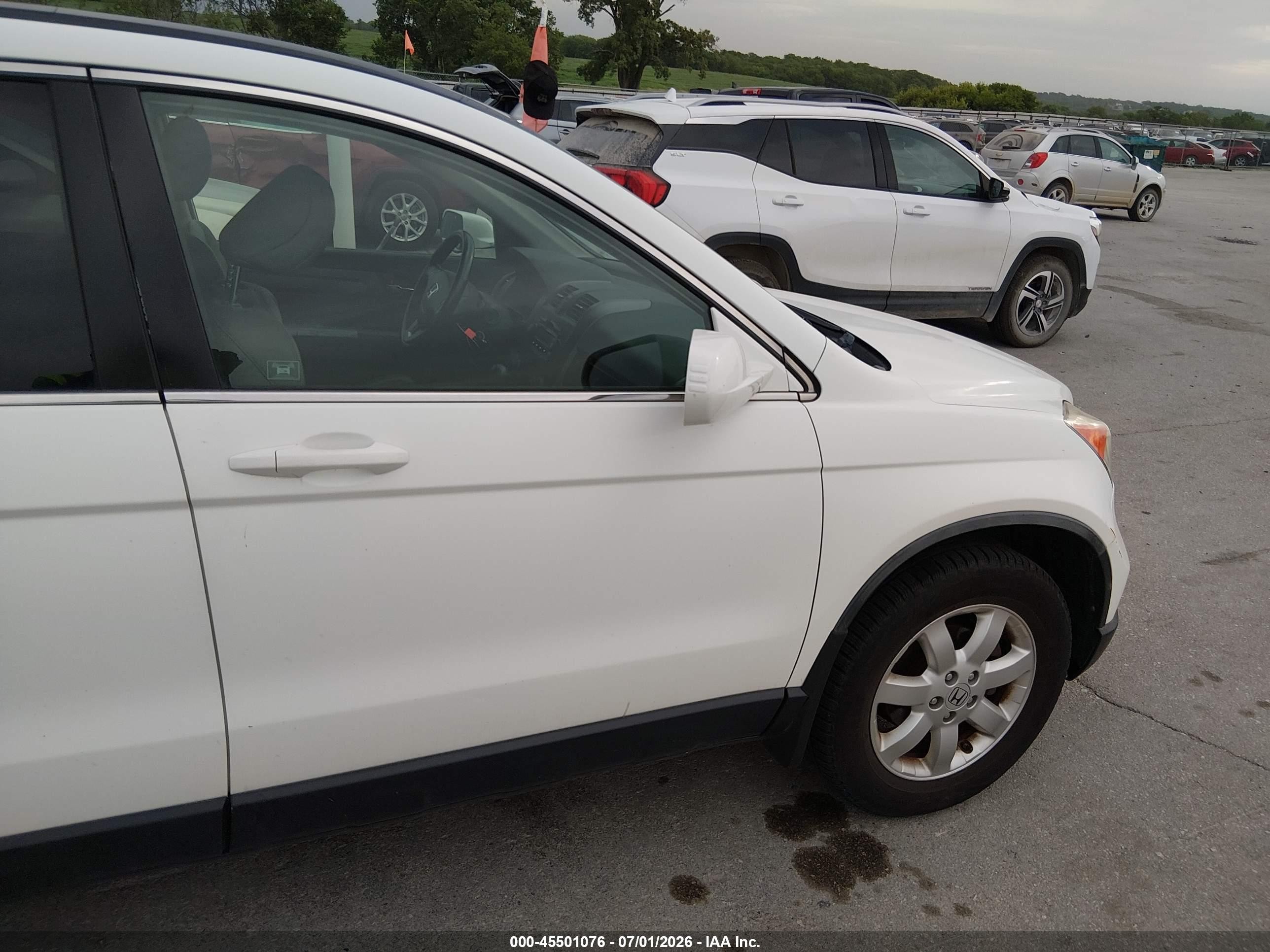 2009 Honda Cr-v Ex-l White vin: JHLRE48759C019577
