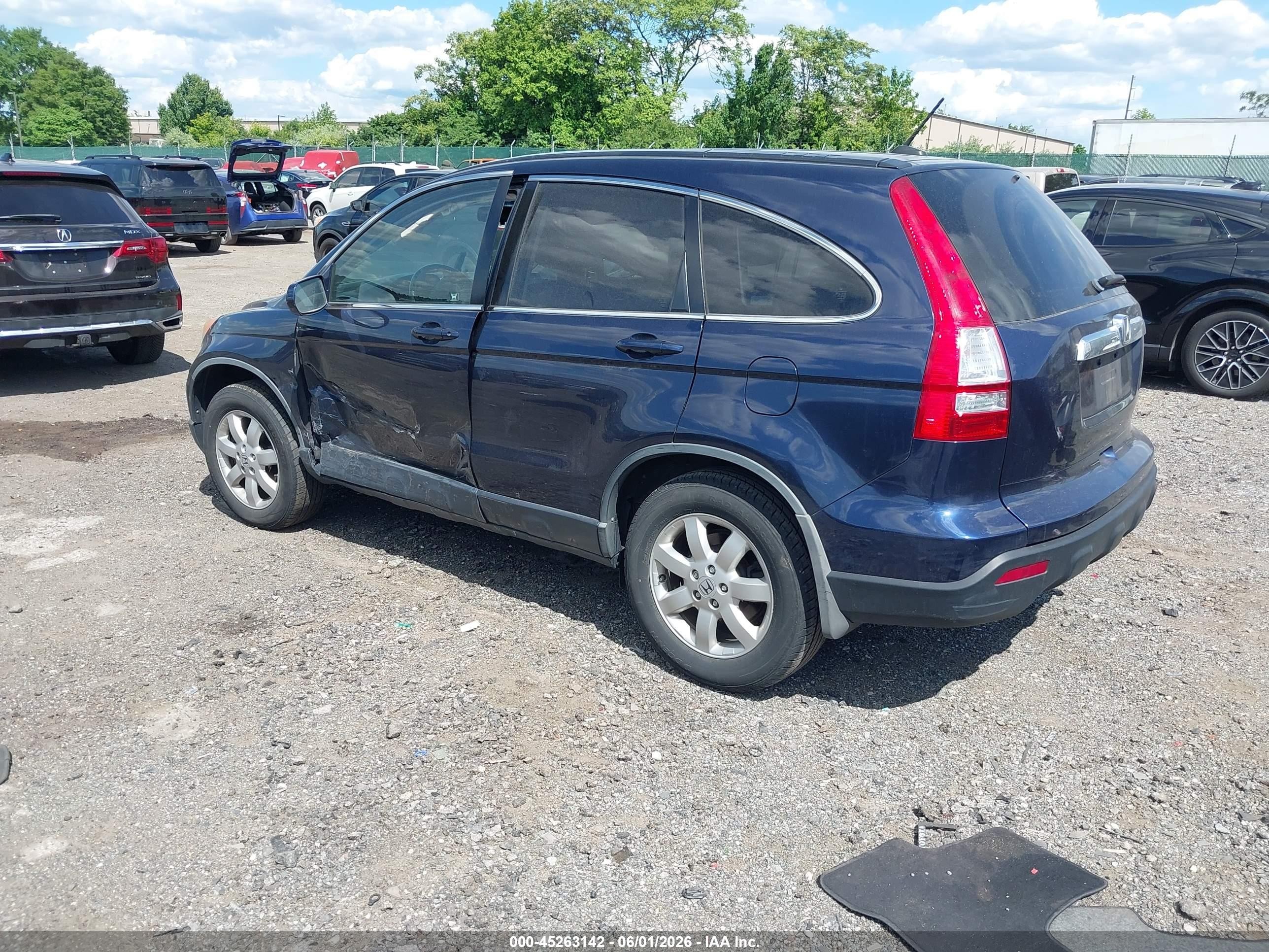 2009 Honda Cr-v Ex-l Dark Blue vin: JHLRE48759C020860