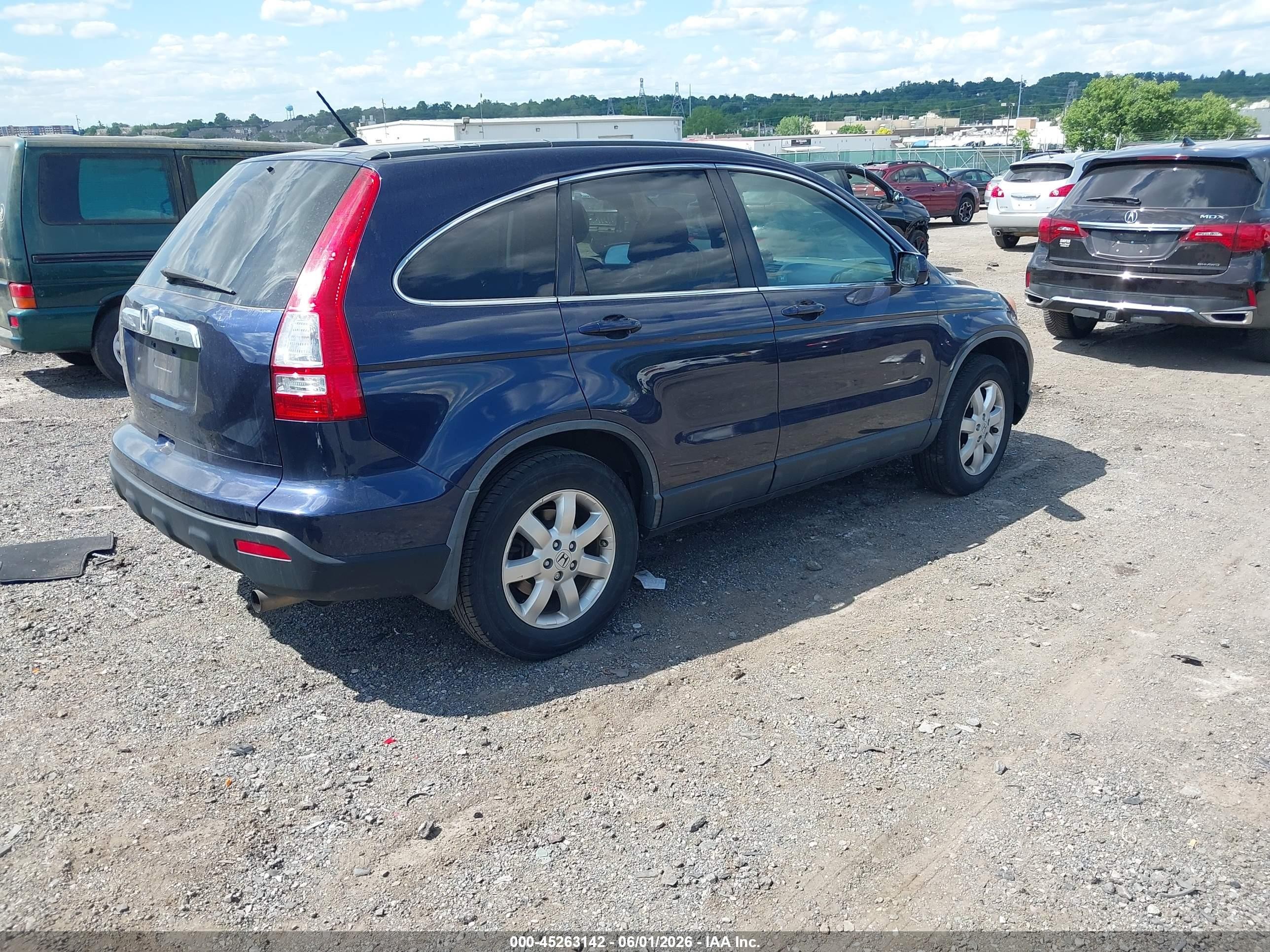 2009 Honda Cr-v Ex-l Dark Blue vin: JHLRE48759C020860