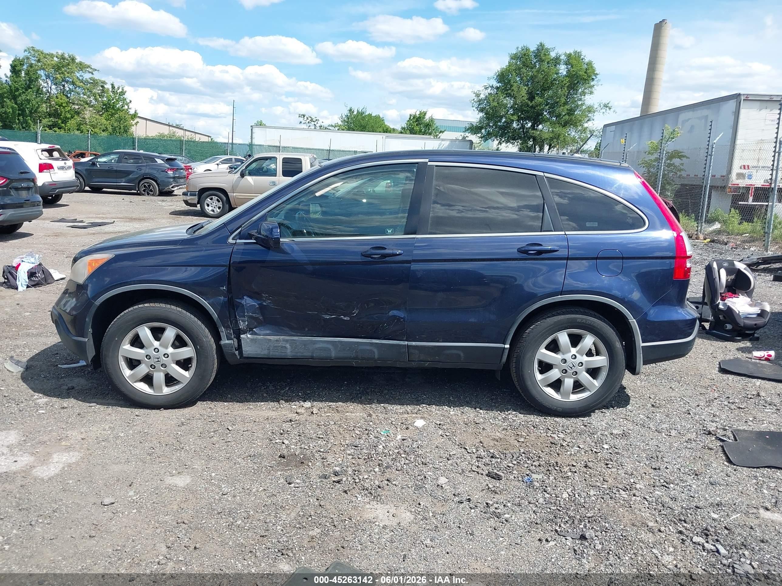 2009 Honda Cr-v Ex-l Dark Blue vin: JHLRE48759C020860