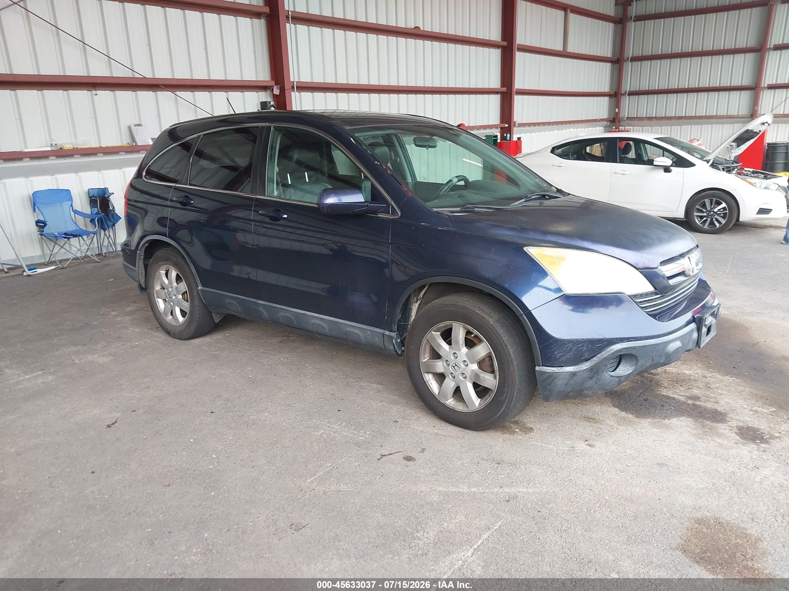 2007 Honda Cr-v Ex-l Blue vin: JHLRE48767C008505