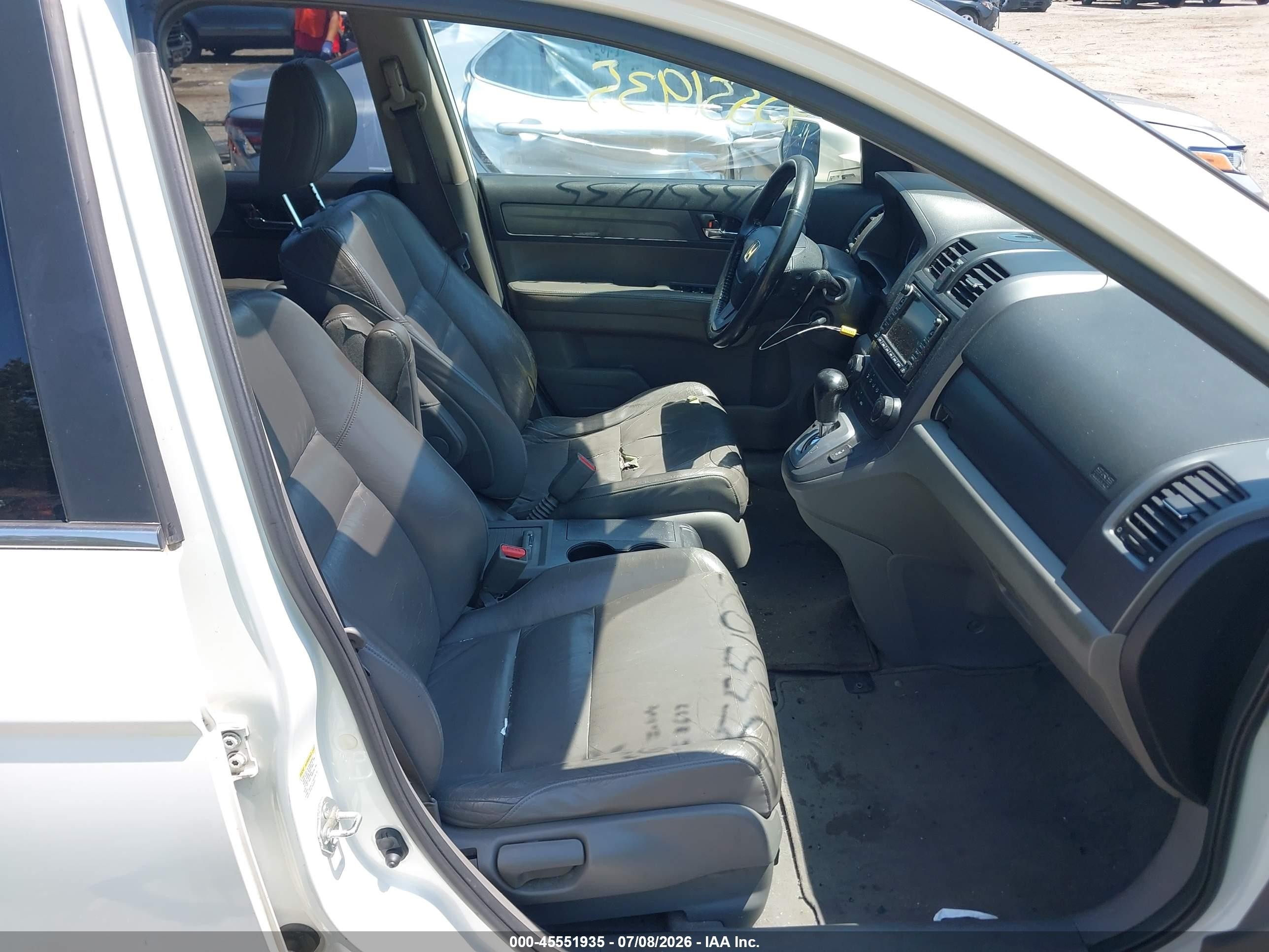 2007 Honda Cr-v Ex-l White vin: JHLRE48767C027846