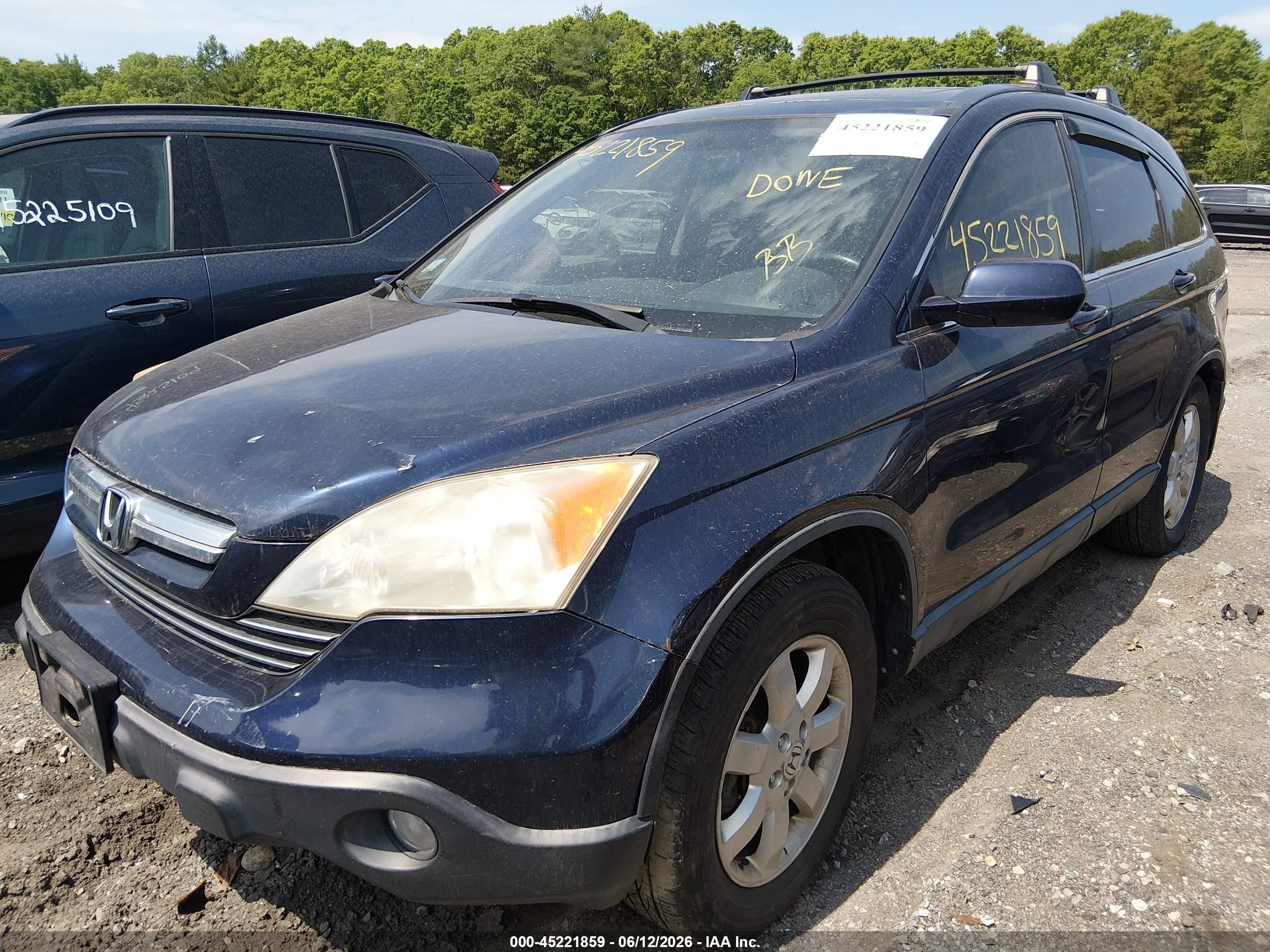 2007 Honda Cr-v Exl Синий vin: JHLRE48767C044226