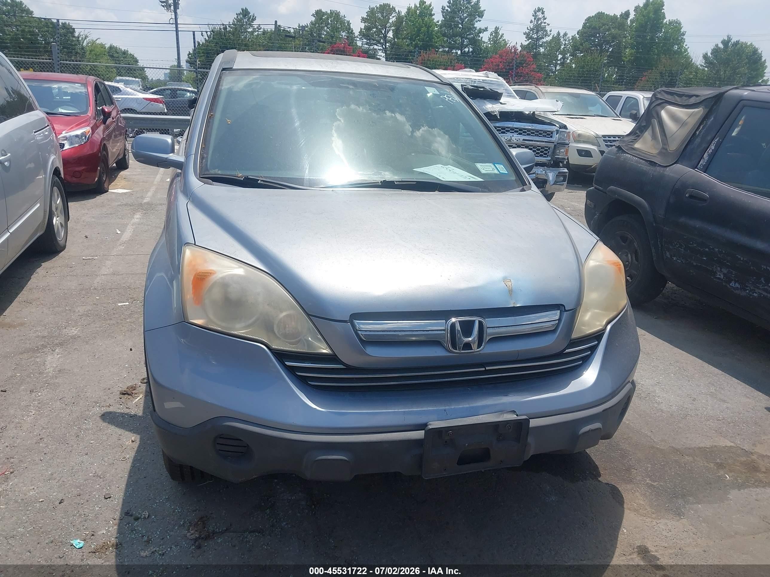 2007 Honda Cr-v Ex-l Light Blue vin: JHLRE48767C044291
