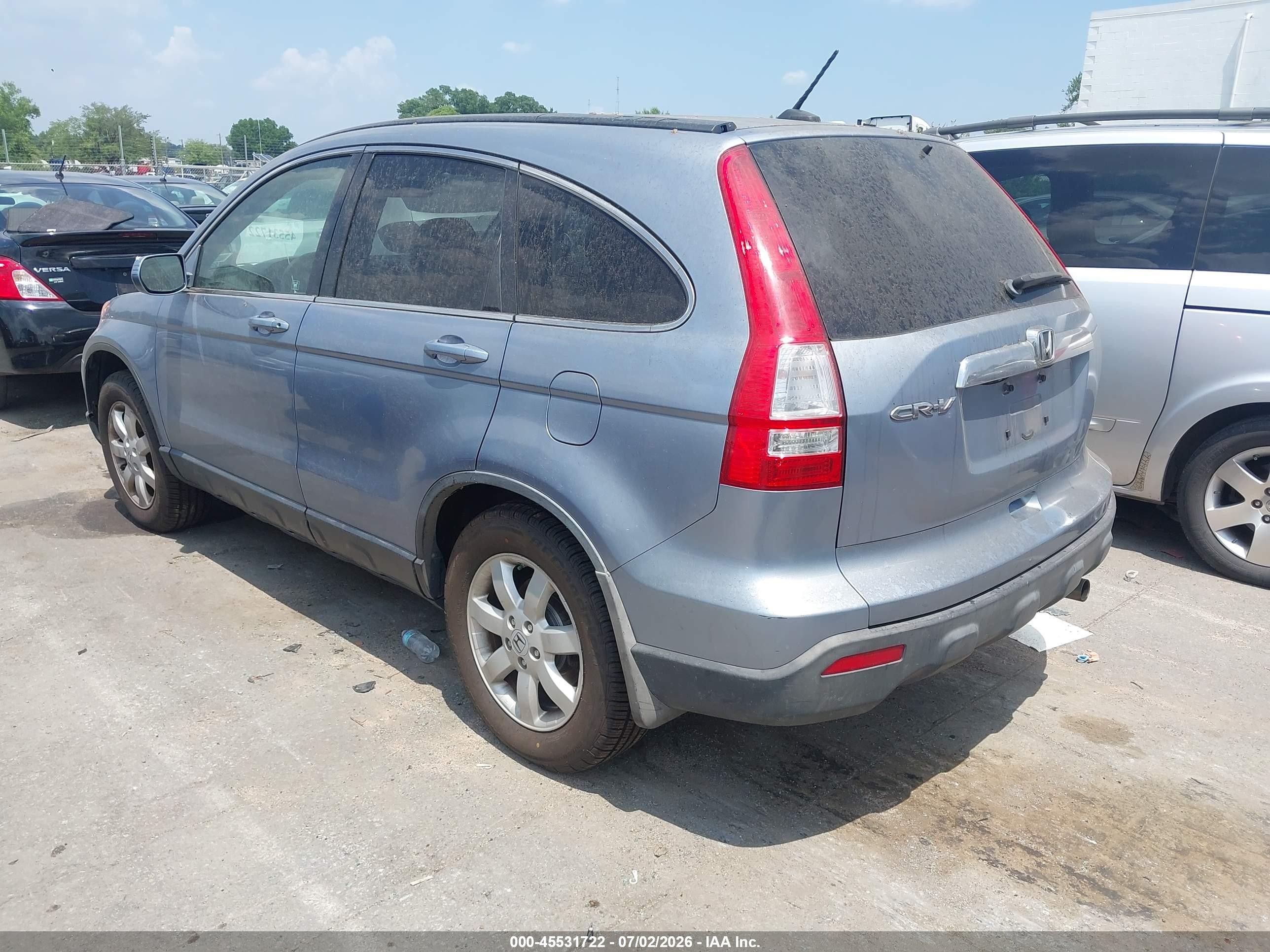 2007 Honda Cr-v Ex-l Light Blue vin: JHLRE48767C044291