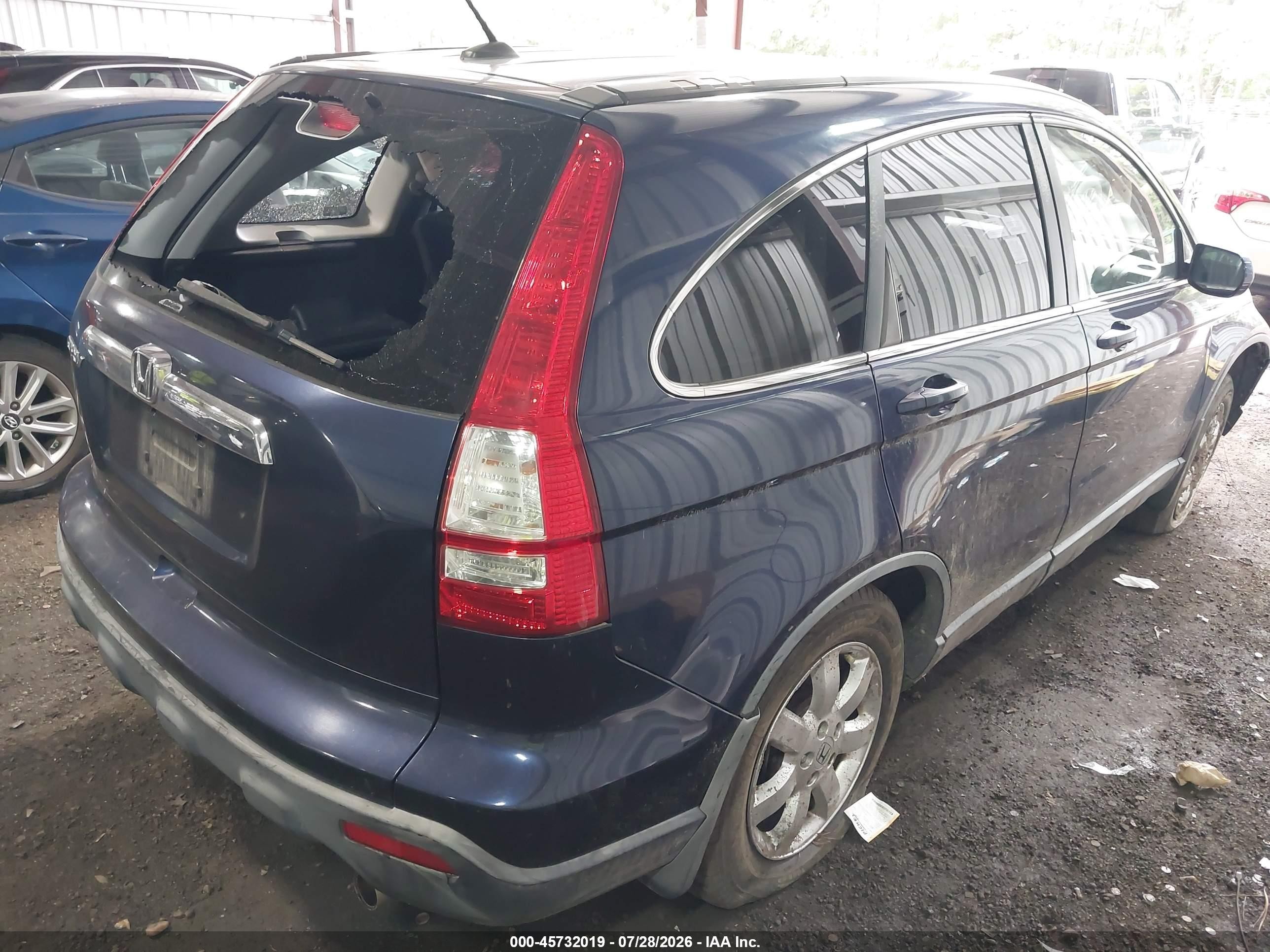 2007 Honda Cr-v Ex-l Dark Blue vin: JHLRE48767C073323