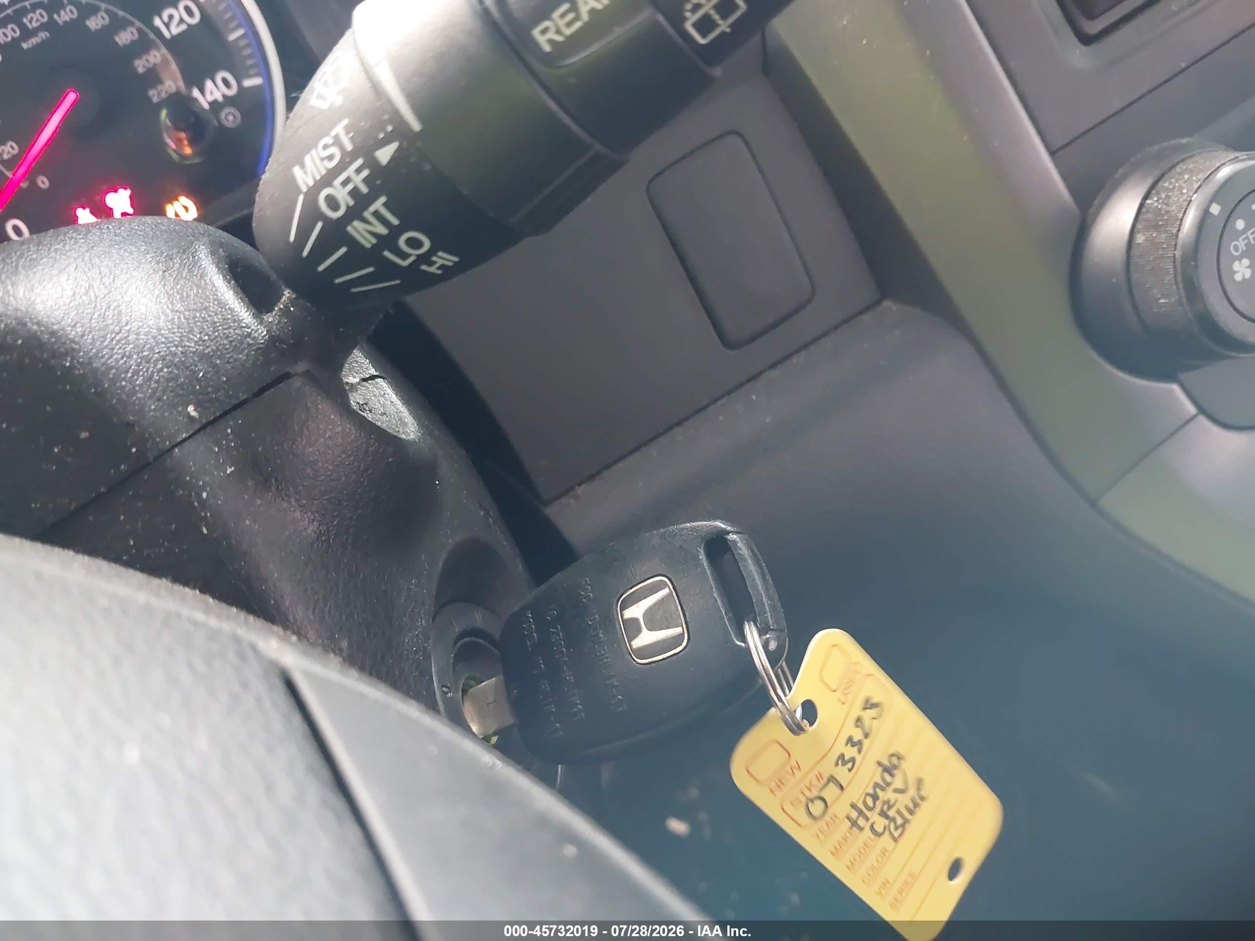 2007 Honda Cr-v Ex-l Dark Blue vin: JHLRE48767C073323