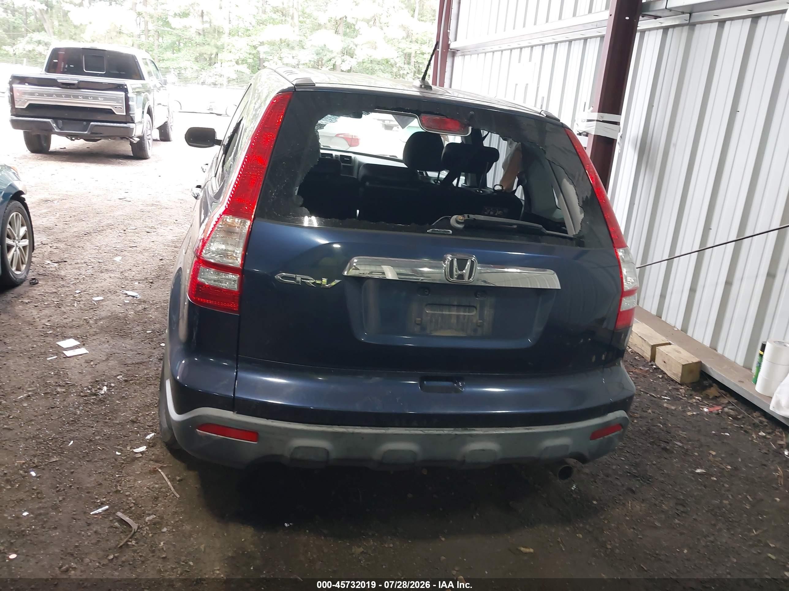2007 Honda Cr-v Ex-l Dark Blue vin: JHLRE48767C073323