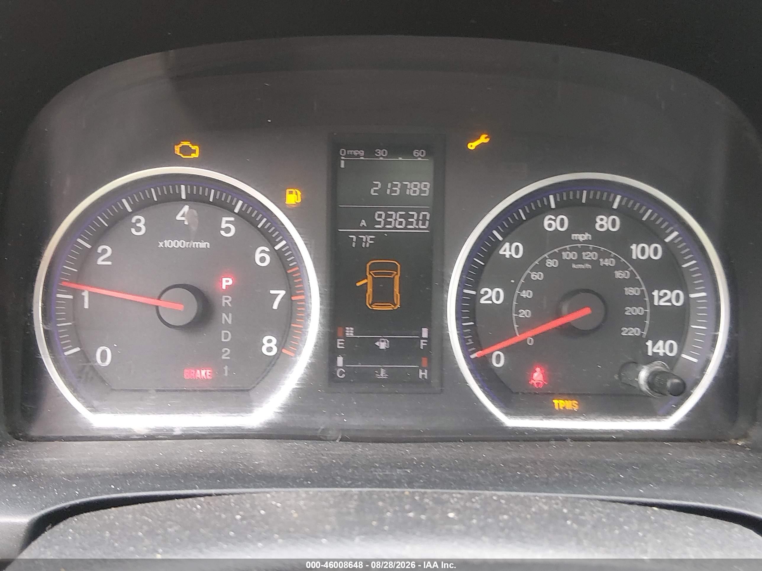 2007 Honda Cr-v Ex-l Burgundy vin: JHLRE48767C078019