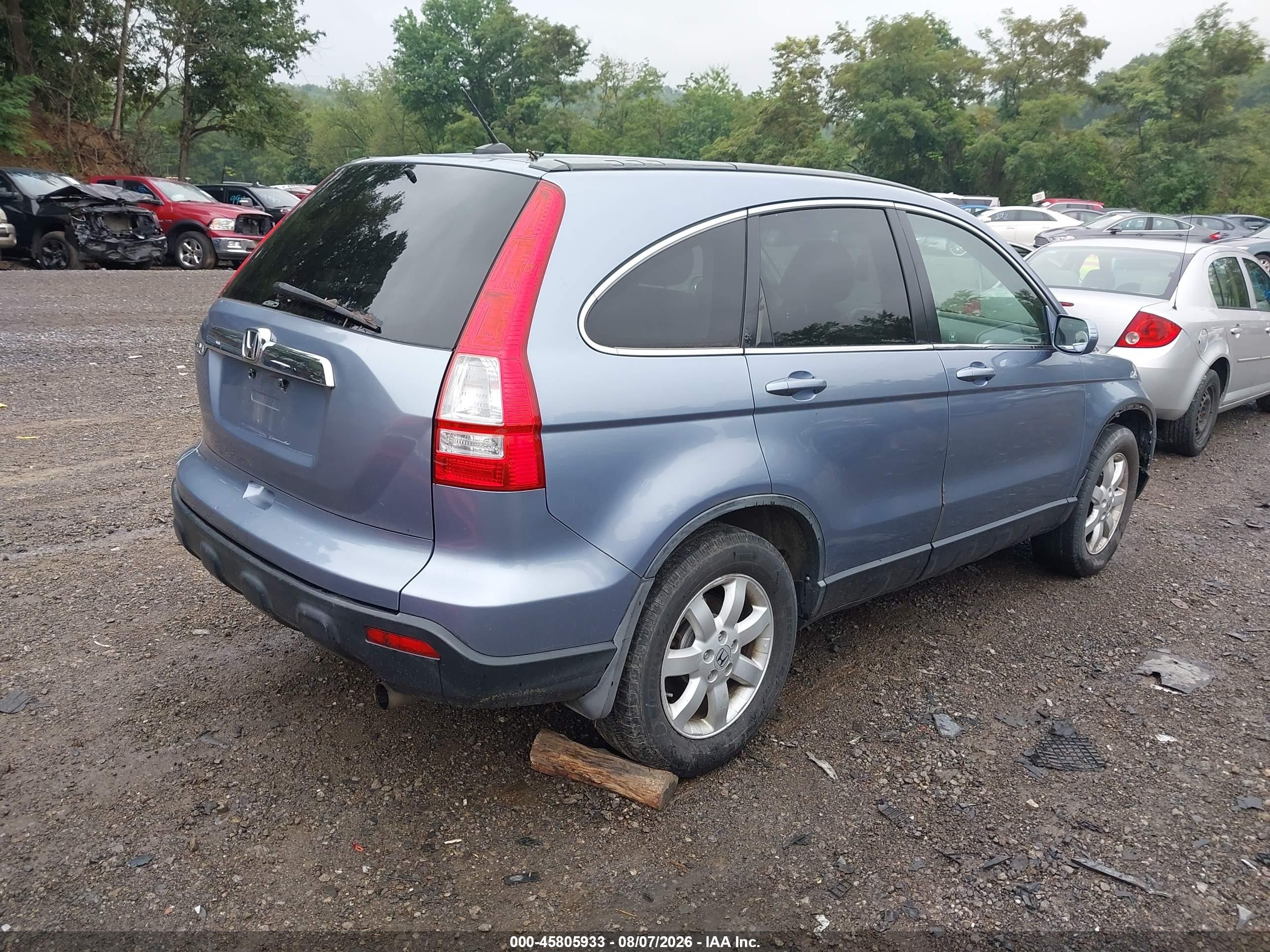 2007 Honda Cr-v Ex-l Blue vin: JHLRE48767C096911