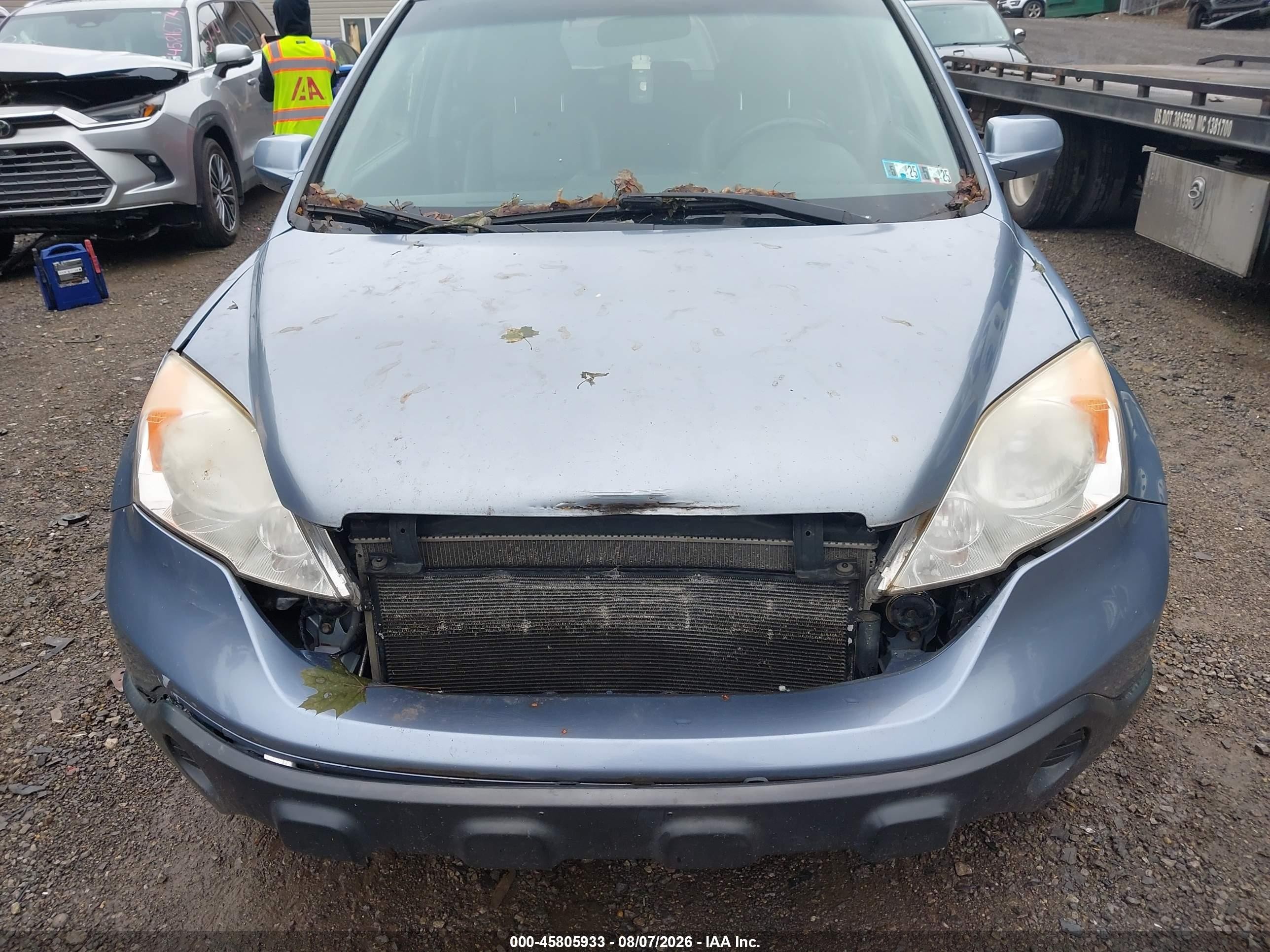2007 Honda Cr-v Ex-l Blue vin: JHLRE48767C096911