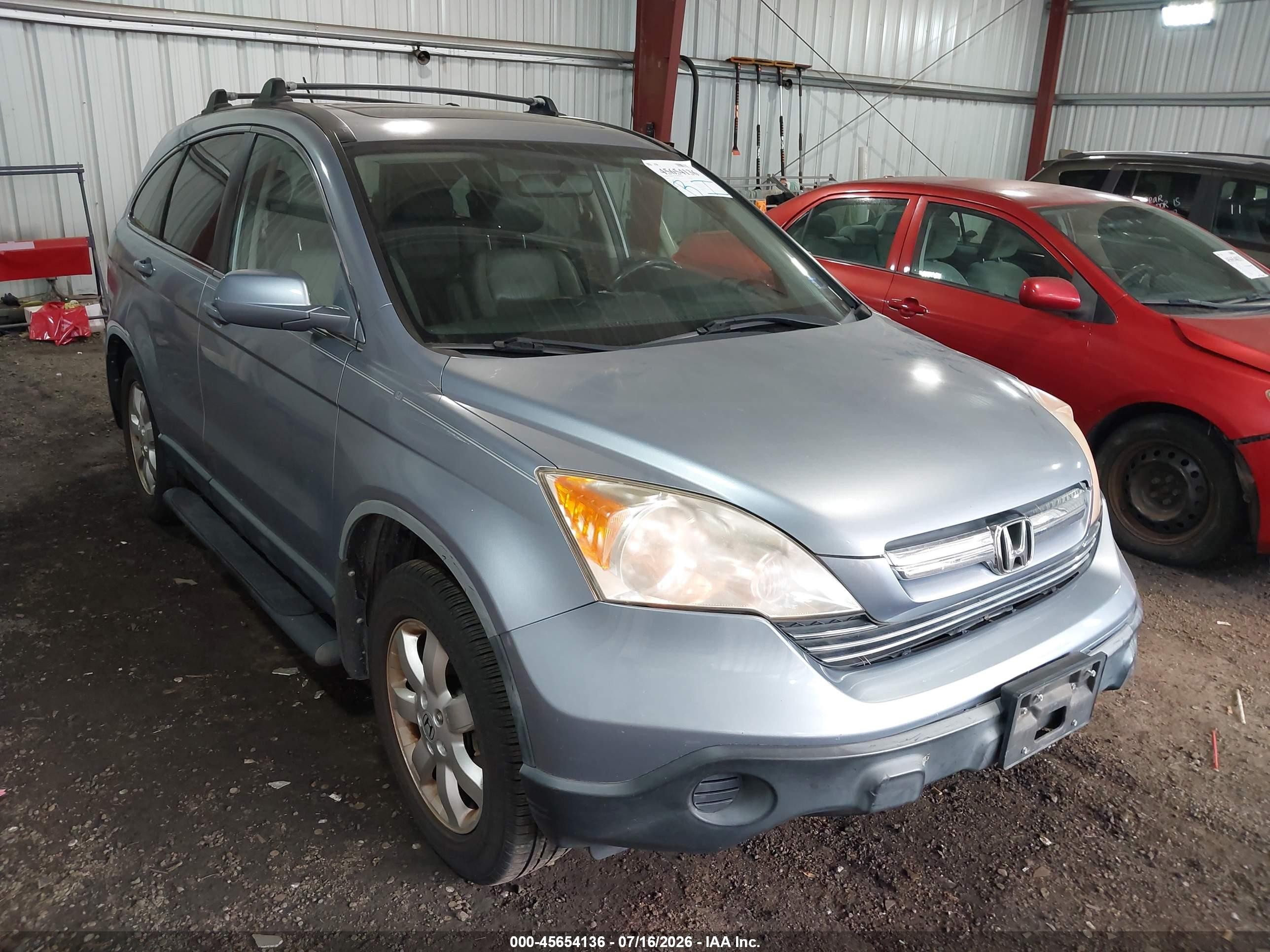 2008 Honda Cr-v Ex-l Blue vin: JHLRE48768C030733