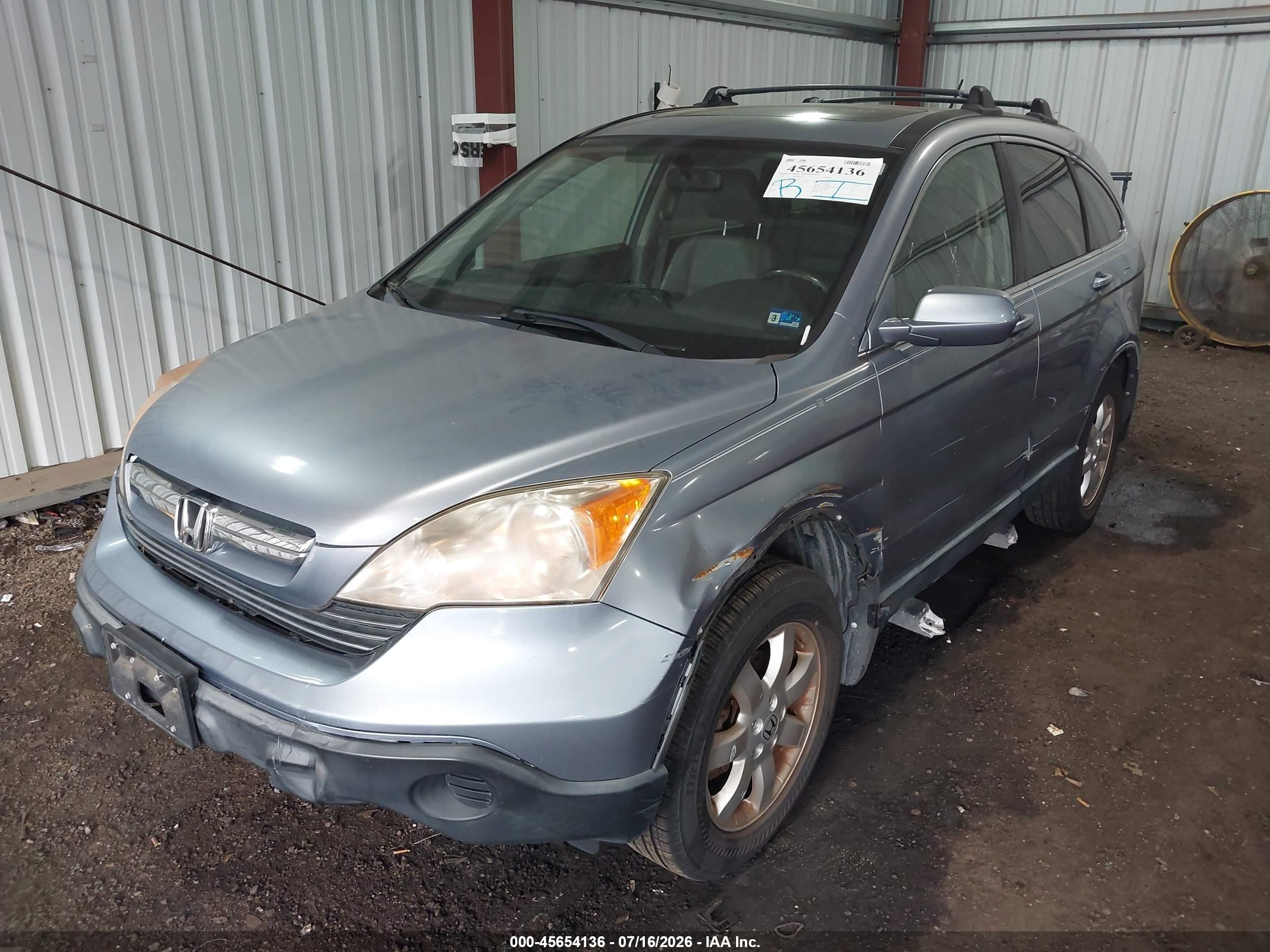 2008 Honda Cr-v Ex-l Blue vin: JHLRE48768C030733